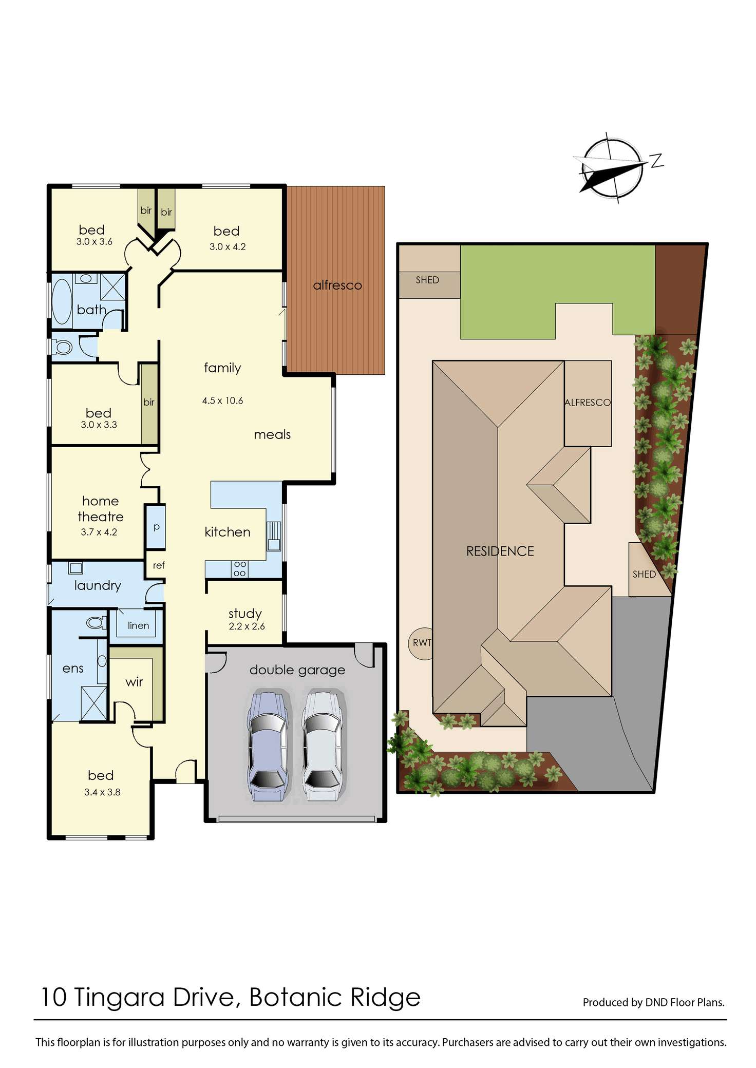 Floorplan of Homely house listing, 10 Tingara Drive, Botanic Ridge VIC 3977