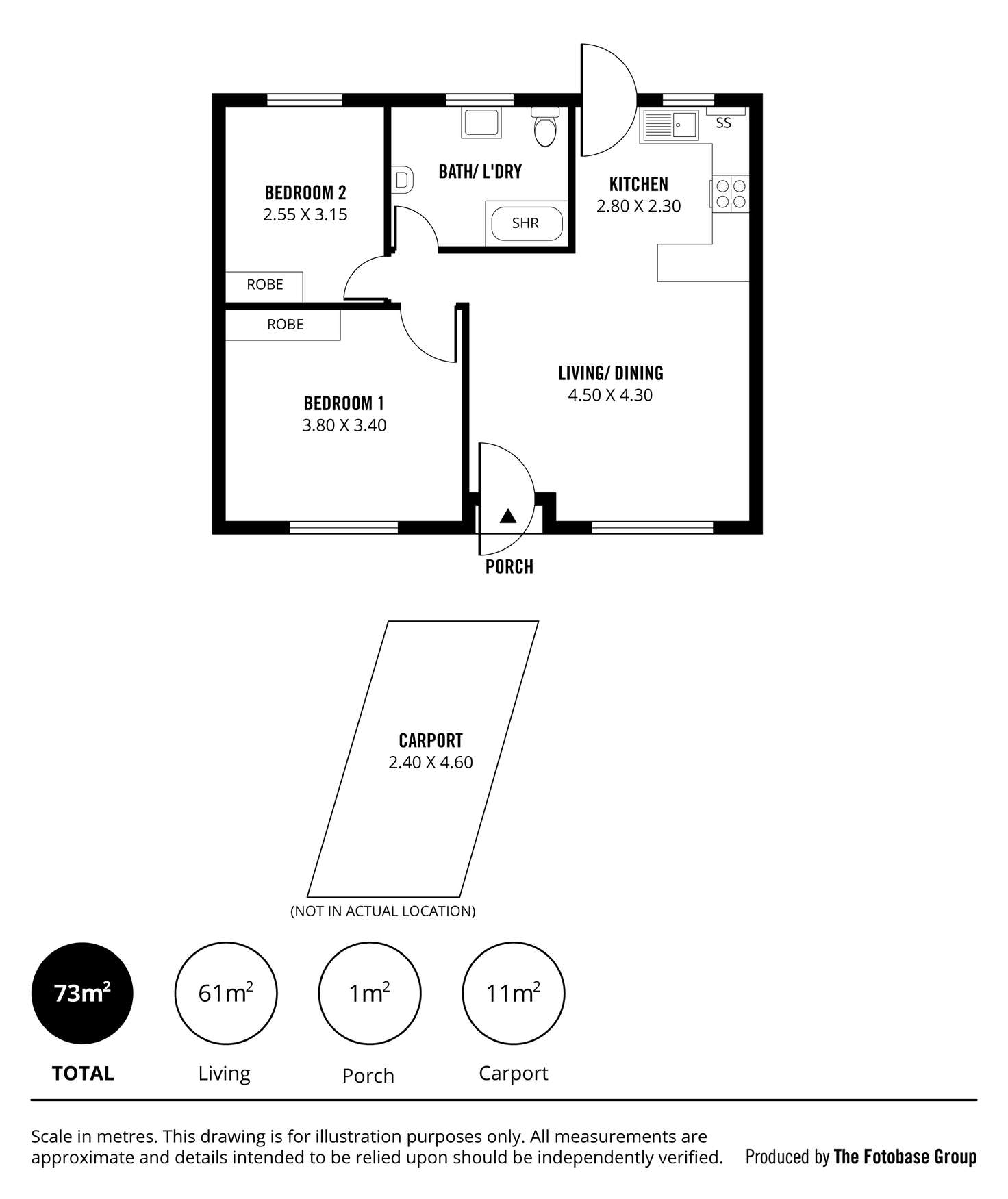 Floorplan of Homely unit listing, 1/26 Broughton Avenue, Kurralta Park SA 5037