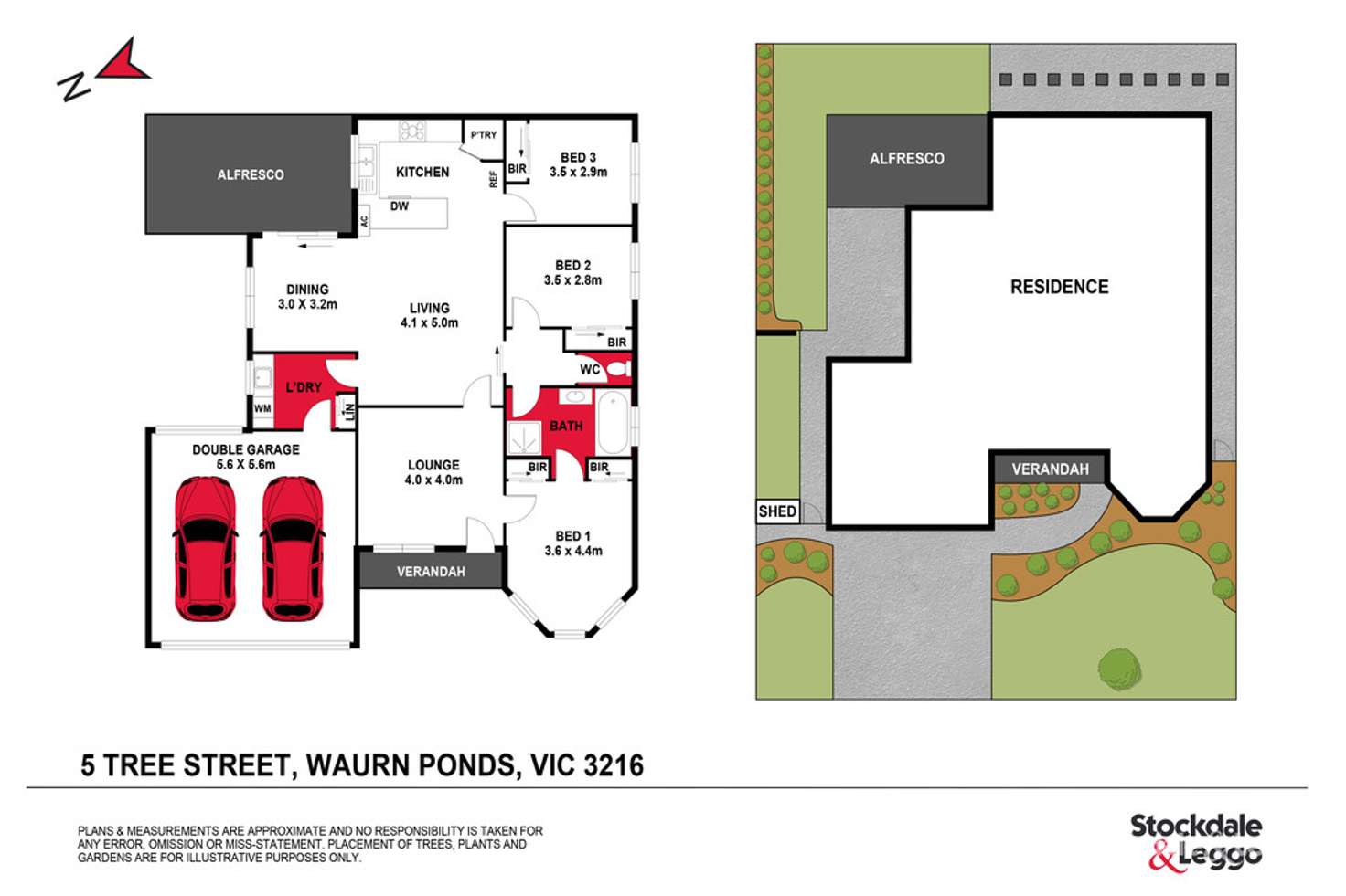 Floorplan of Homely house listing, 5 Tree Street, Waurn Ponds VIC 3216