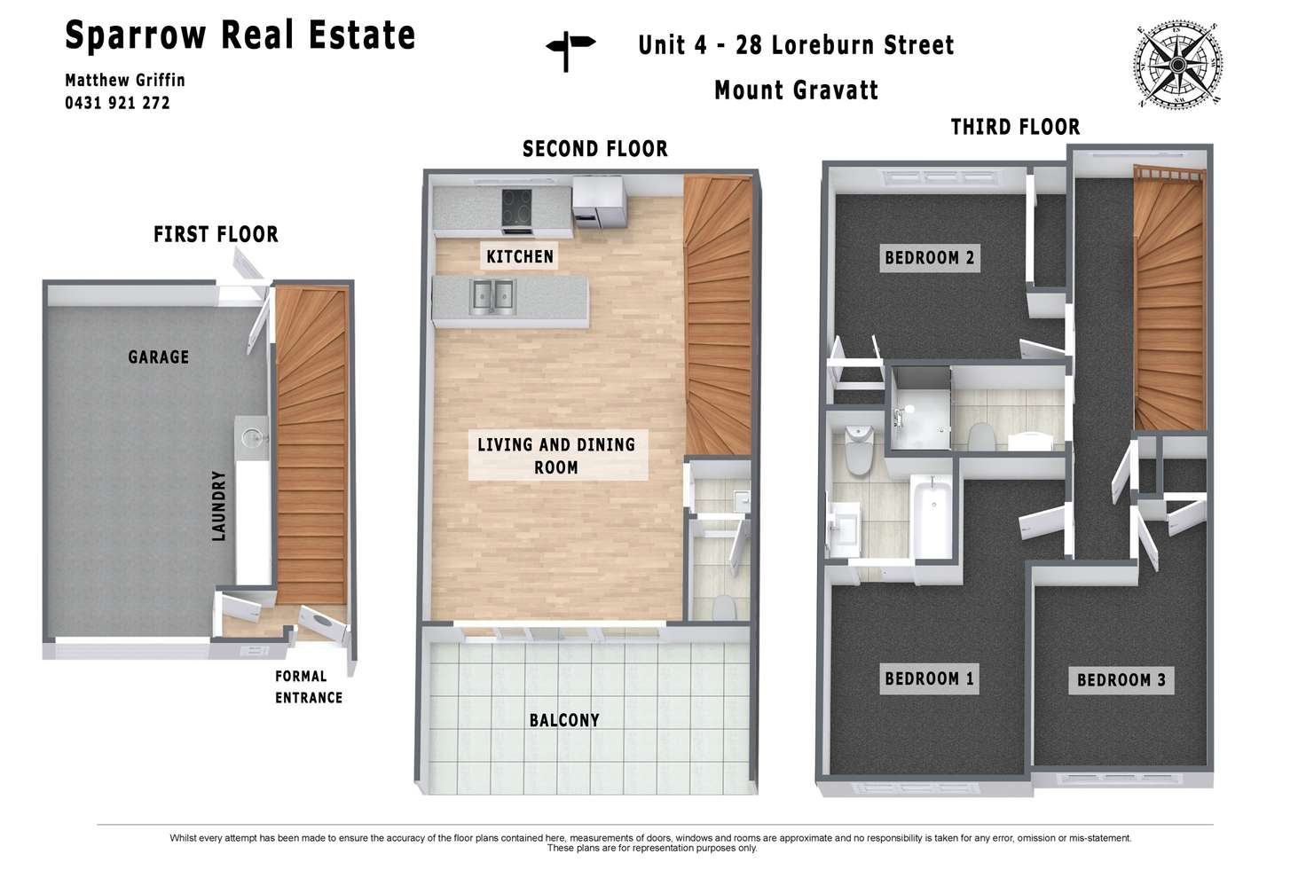Floorplan of Homely townhouse listing, 1, 4 & 5/28 Loreburn Street, Mount Gravatt QLD 4122