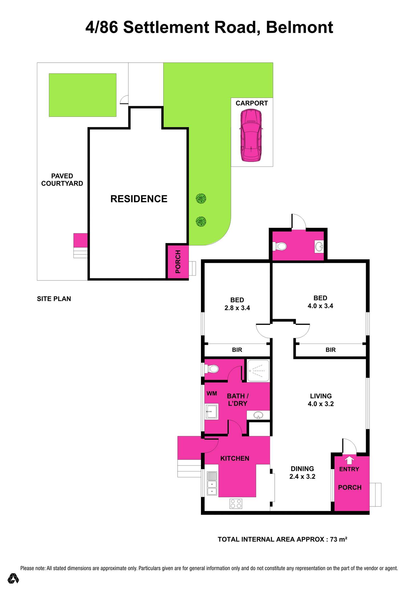 Floorplan of Homely house listing, 4/86 Settlement Road, Belmont VIC 3216