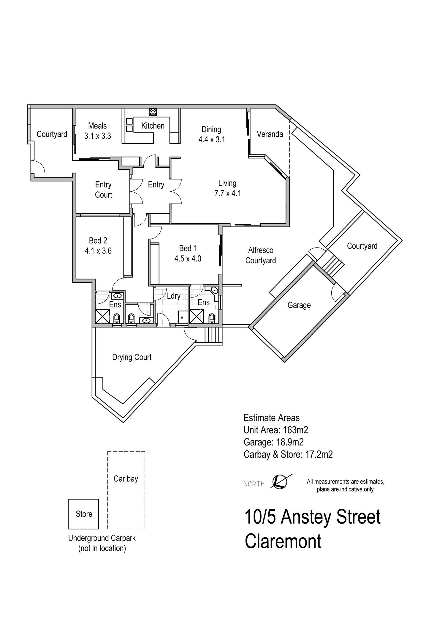 Floorplan of Homely villa listing, 10/5 Anstey Street, Claremont WA 6010