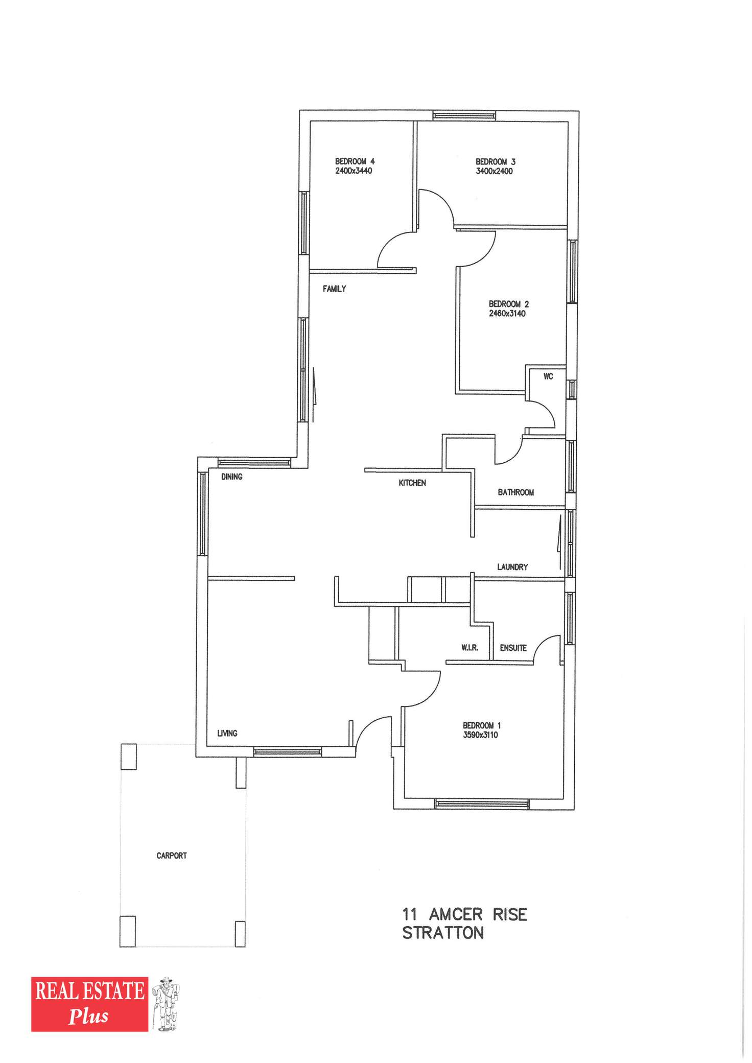 Floorplan of Homely house listing, 11 Amcer Rise, Stratton WA 6056