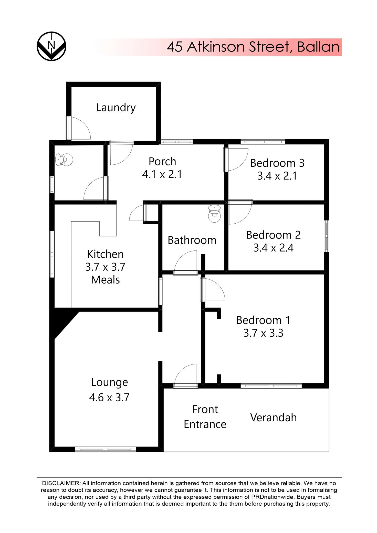 Floorplan of Homely house listing, 45 Atkinson Street, Ballan VIC 3342