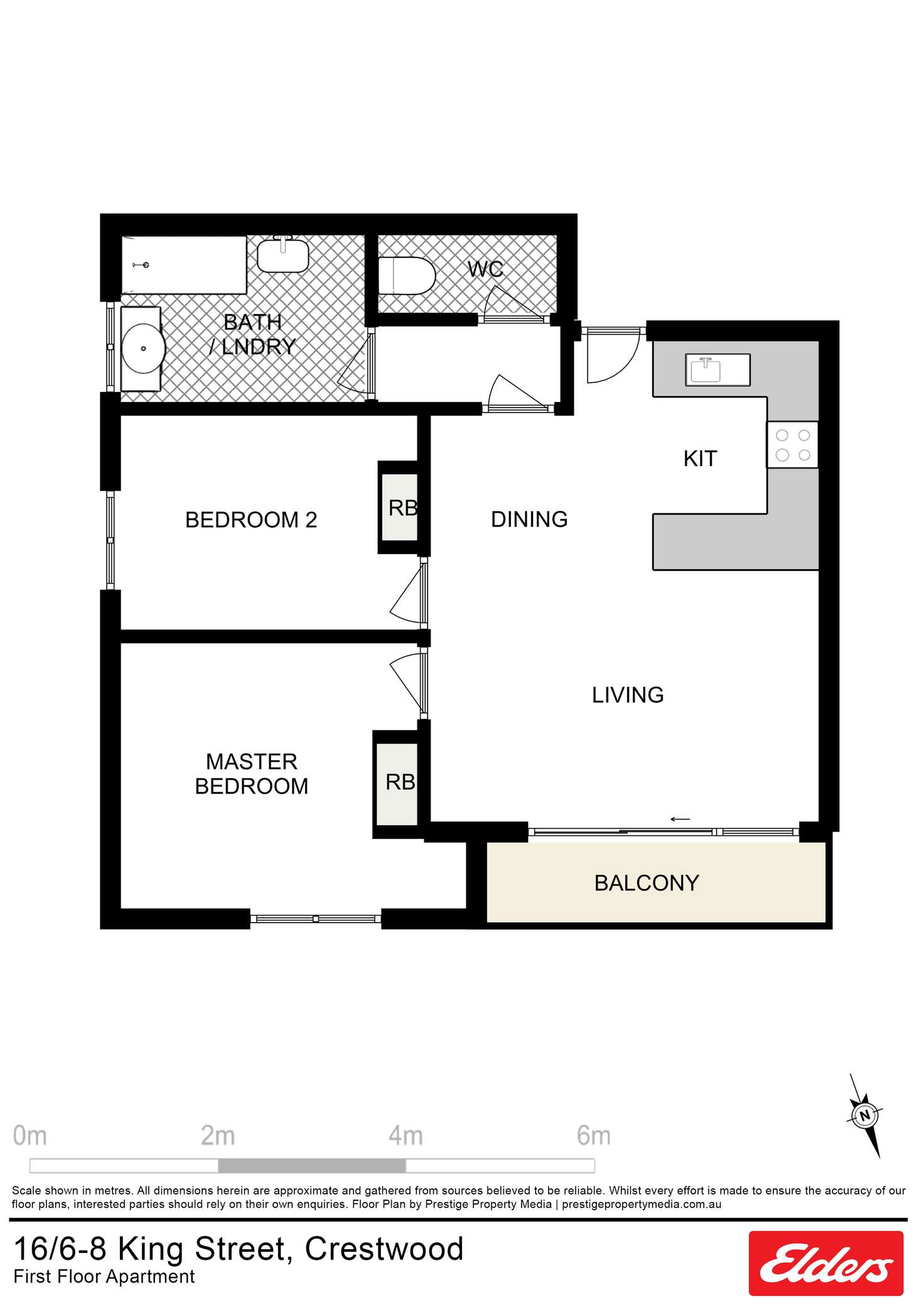 Floorplan of Homely unit listing, 16/6-8 King Street, Crestwood NSW 2620