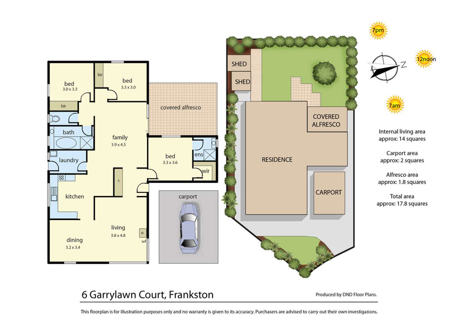 Floorplan of Homely house listing, 6 Garrylawn Court, Frankston VIC 3199