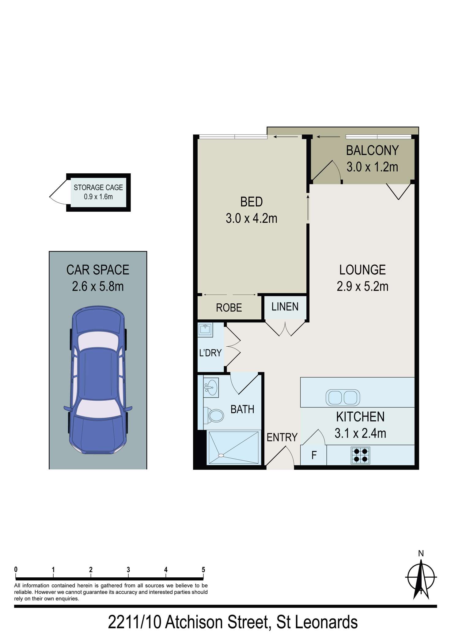 Floorplan of Homely apartment listing, 2211/10 Atchison Street, St Leonards NSW 2065