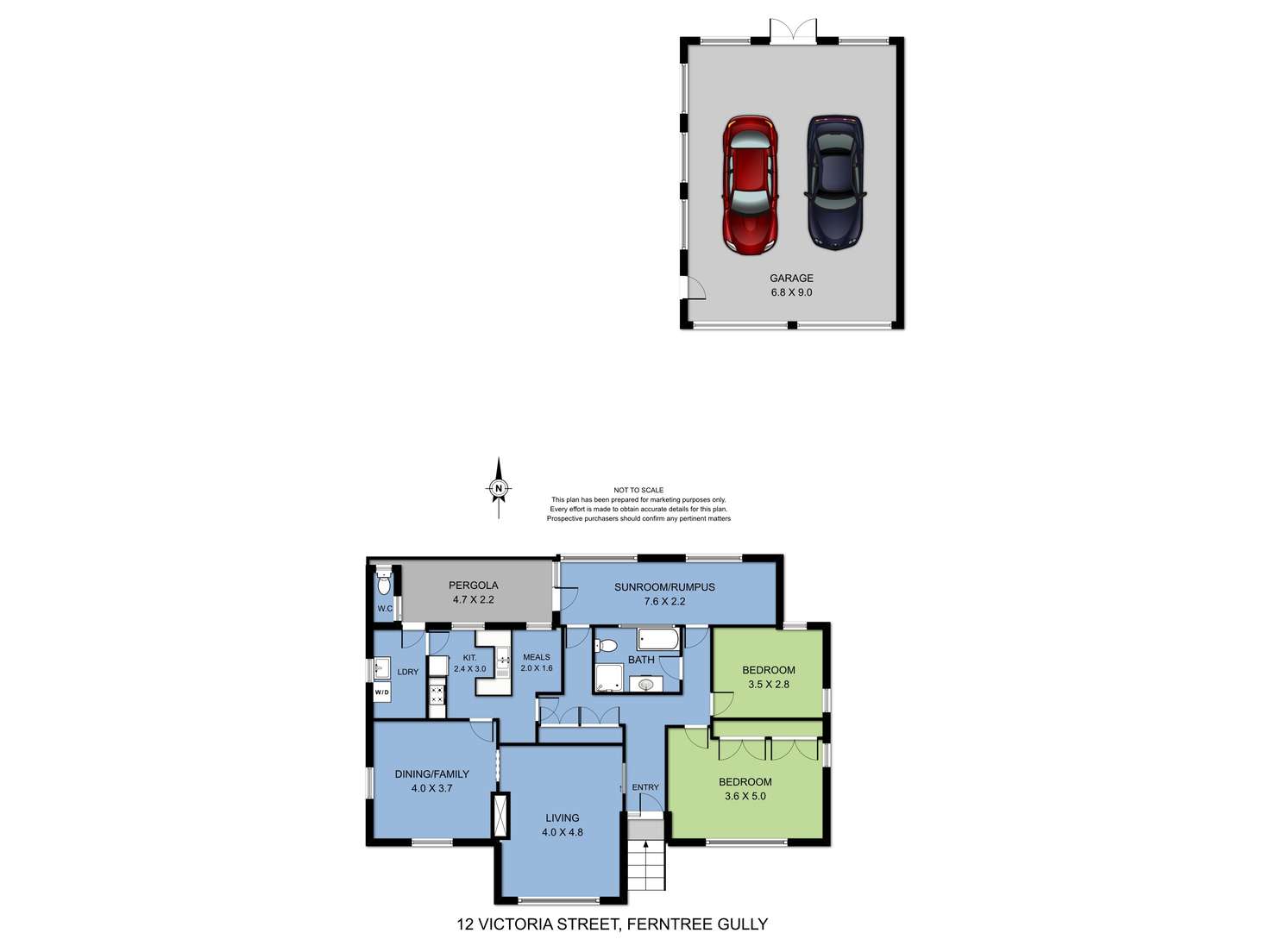 Floorplan of Homely house listing, 12 Victoria Street, Ferntree Gully VIC 3156