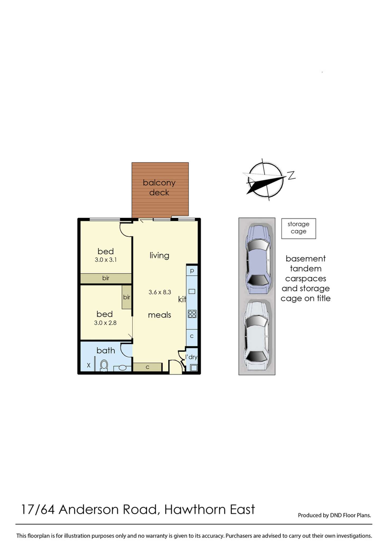 Floorplan of Homely apartment listing, 17/64 Anderson Road, Hawthorn East VIC 3123