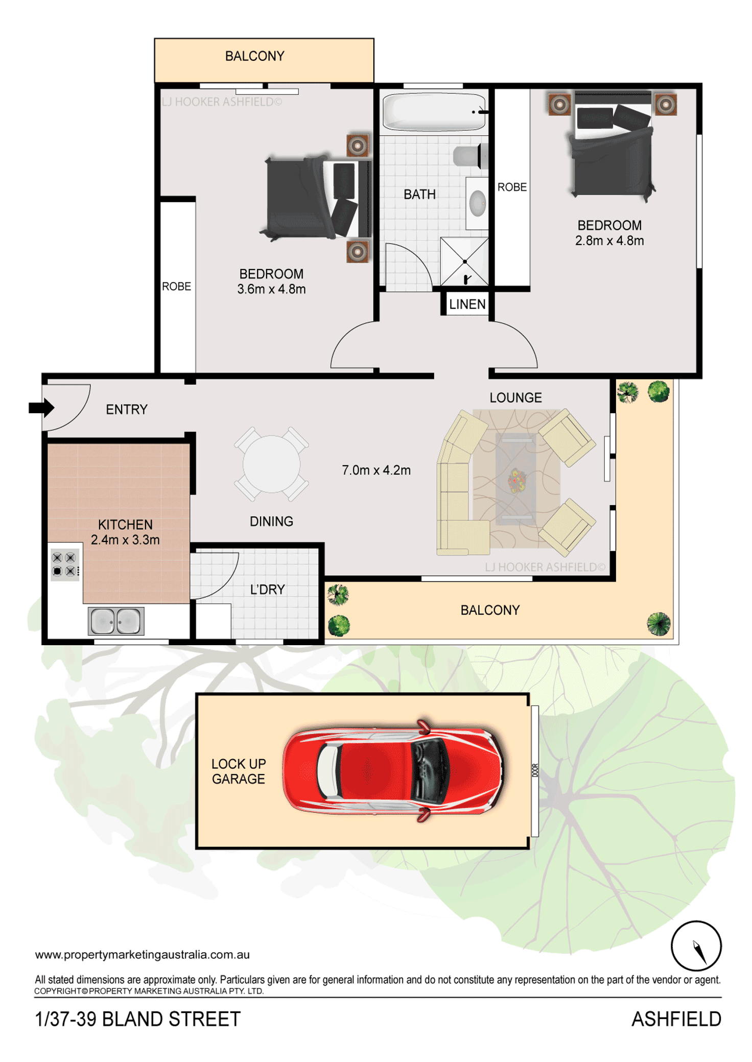 Floorplan of Homely unit listing, 1/37-39 Bland Street, Ashfield NSW 2131