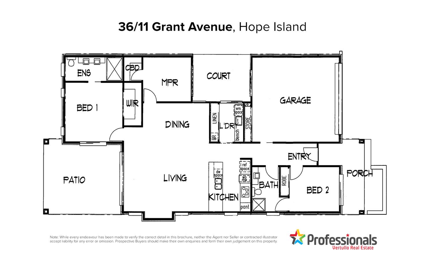 Floorplan of Homely house listing, 36/11 Grant Avenue, Hope Island QLD 4212