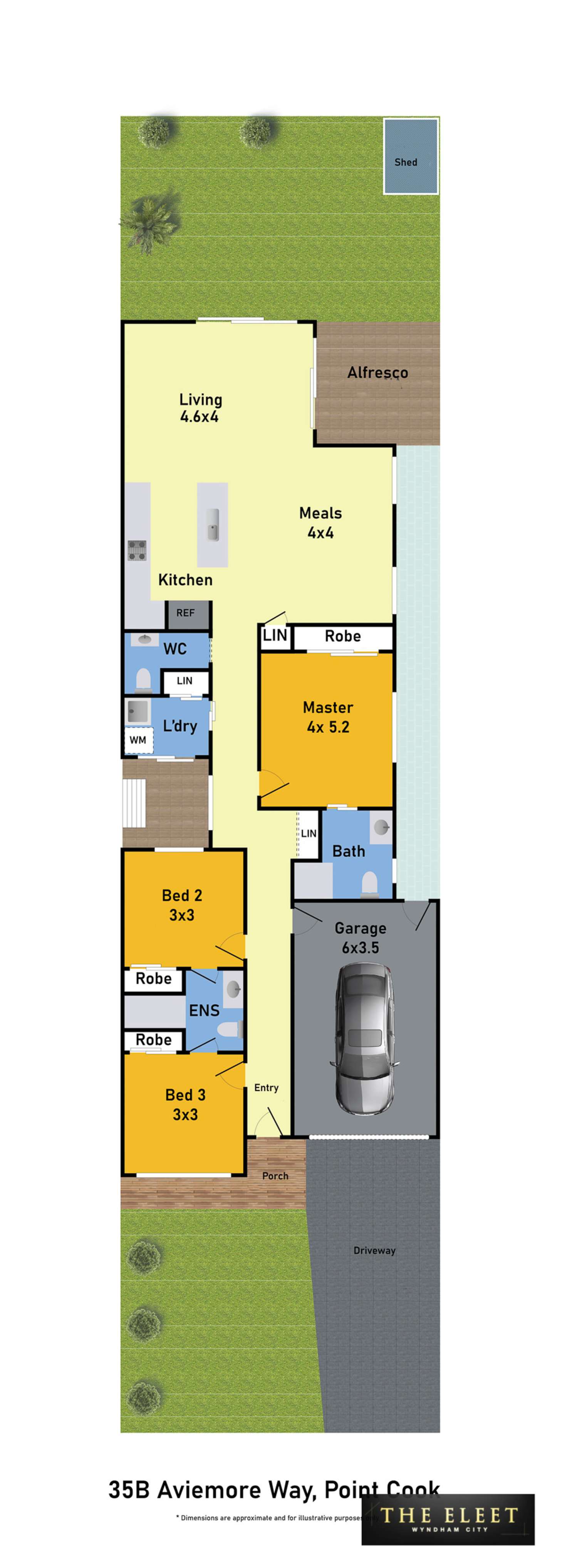 Floorplan of Homely house listing, 35B Aviemore way, Point Cook VIC 3030