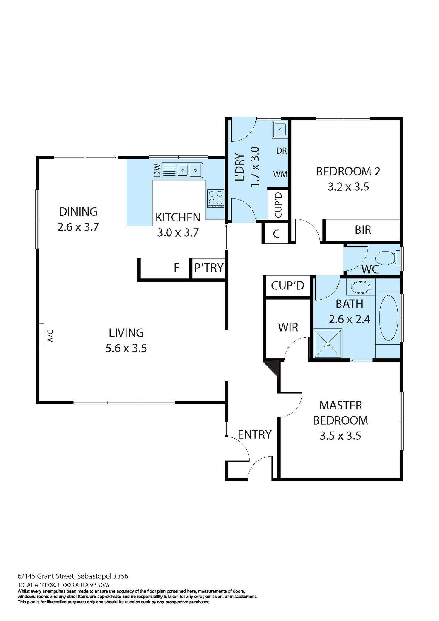 Floorplan of Homely house listing, 6/145 Grant Street, Sebastopol VIC 3356