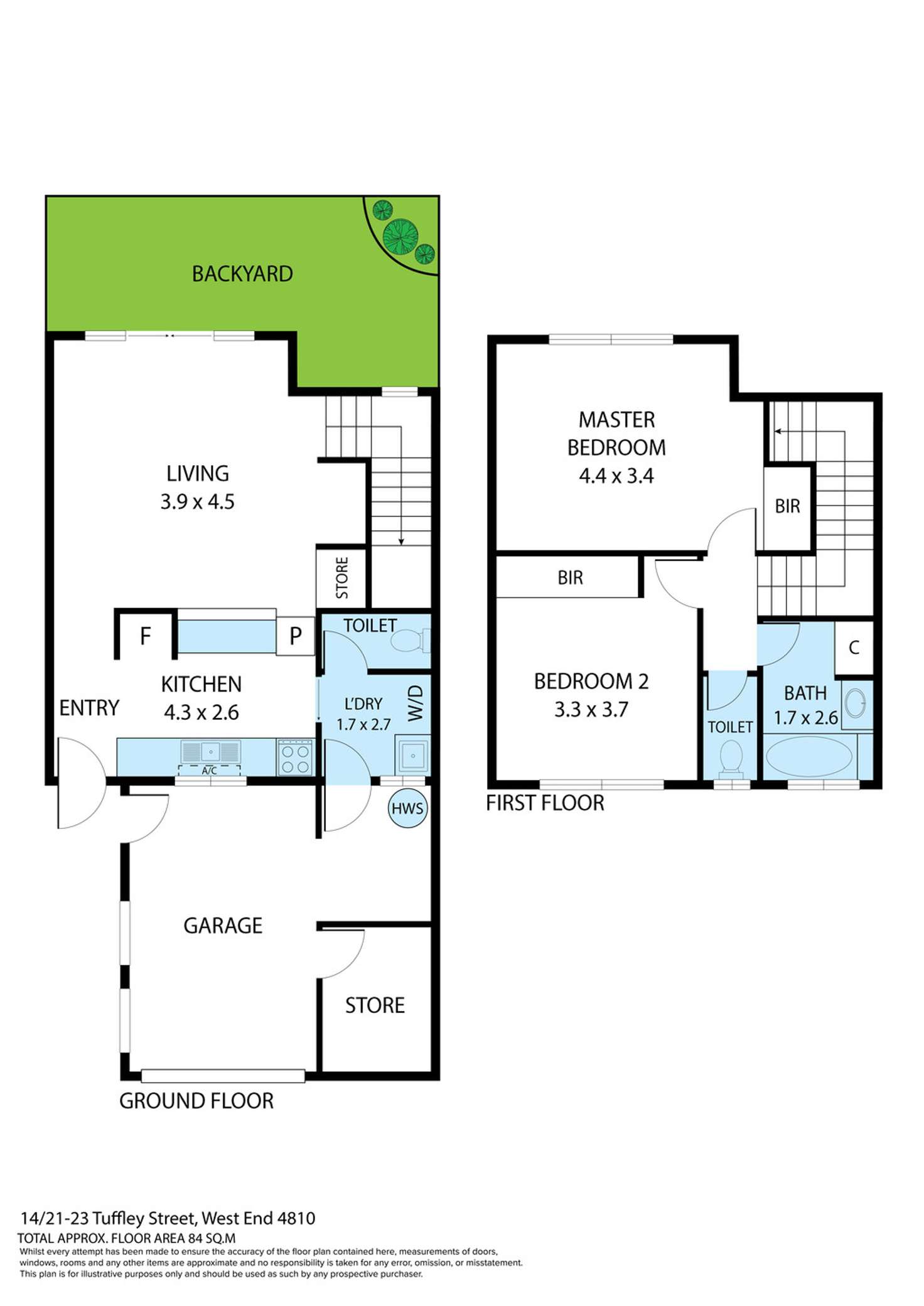 Floorplan of Homely unit listing, 14/21-23 Tuffley Street, West End QLD 4810