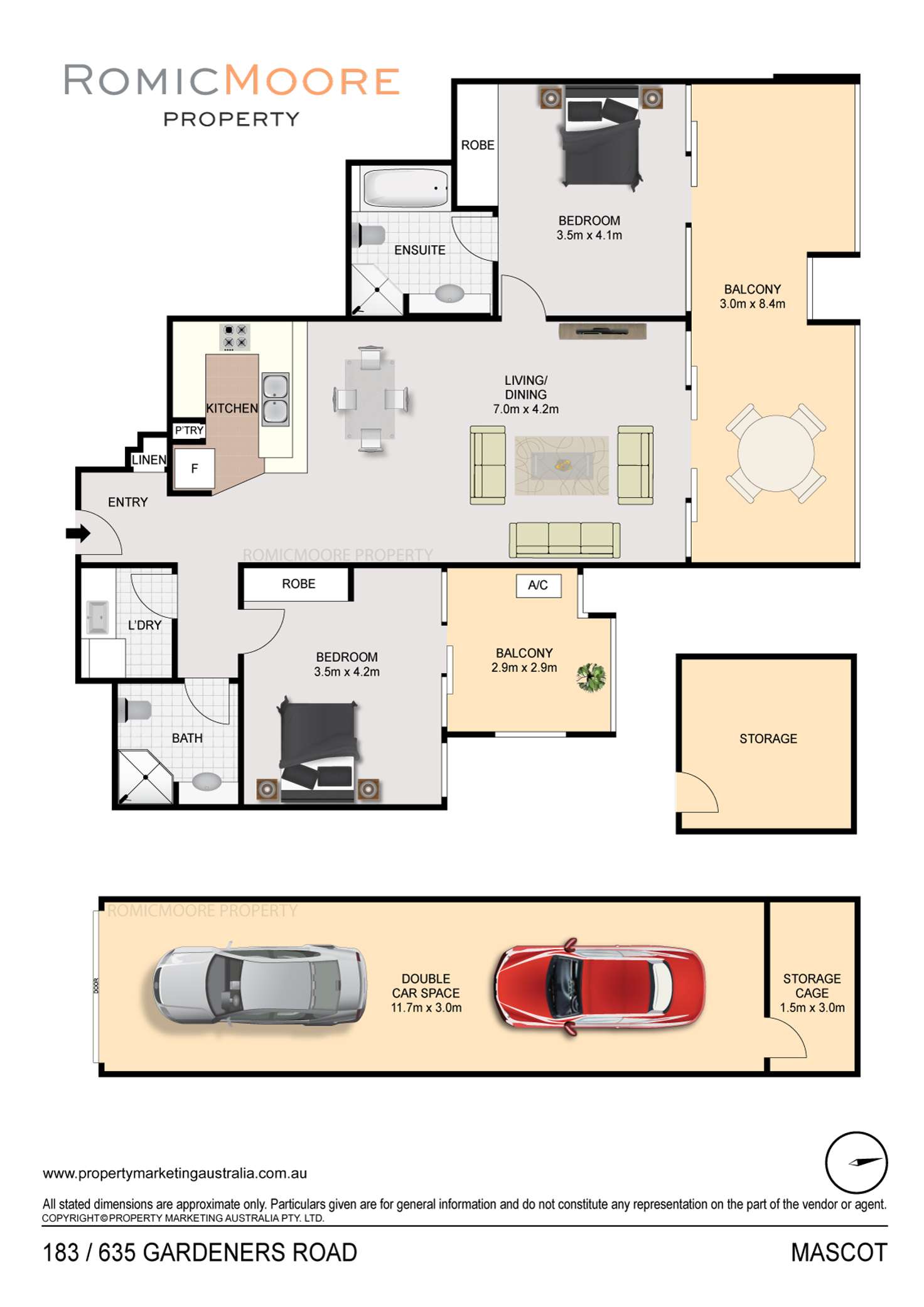 Floorplan of Homely apartment listing, 183/18-26 Church Avenue, Mascot NSW 2020