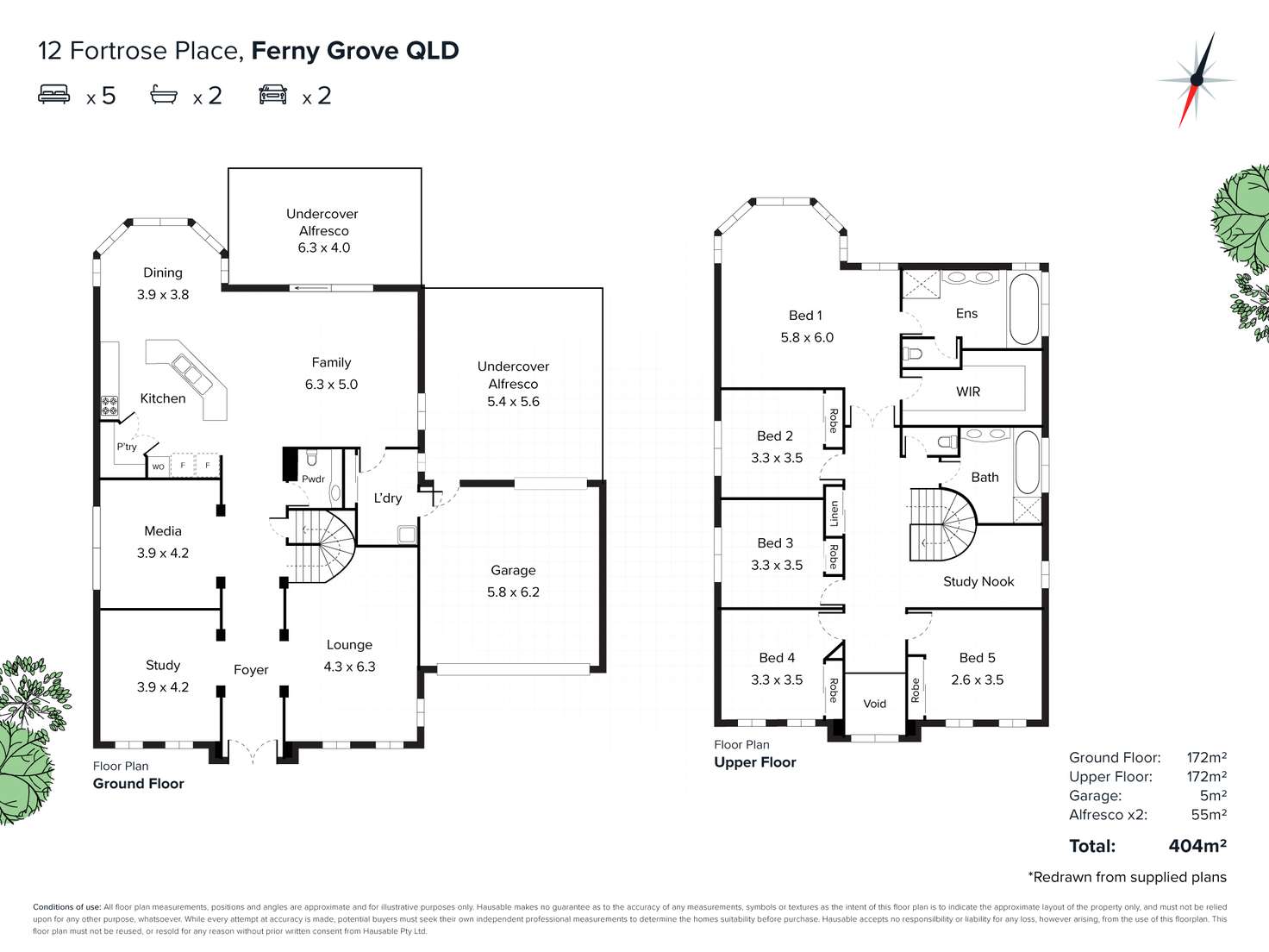 Floorplan of Homely house listing, 12 Fortrose Place, Ferny Grove QLD 4055