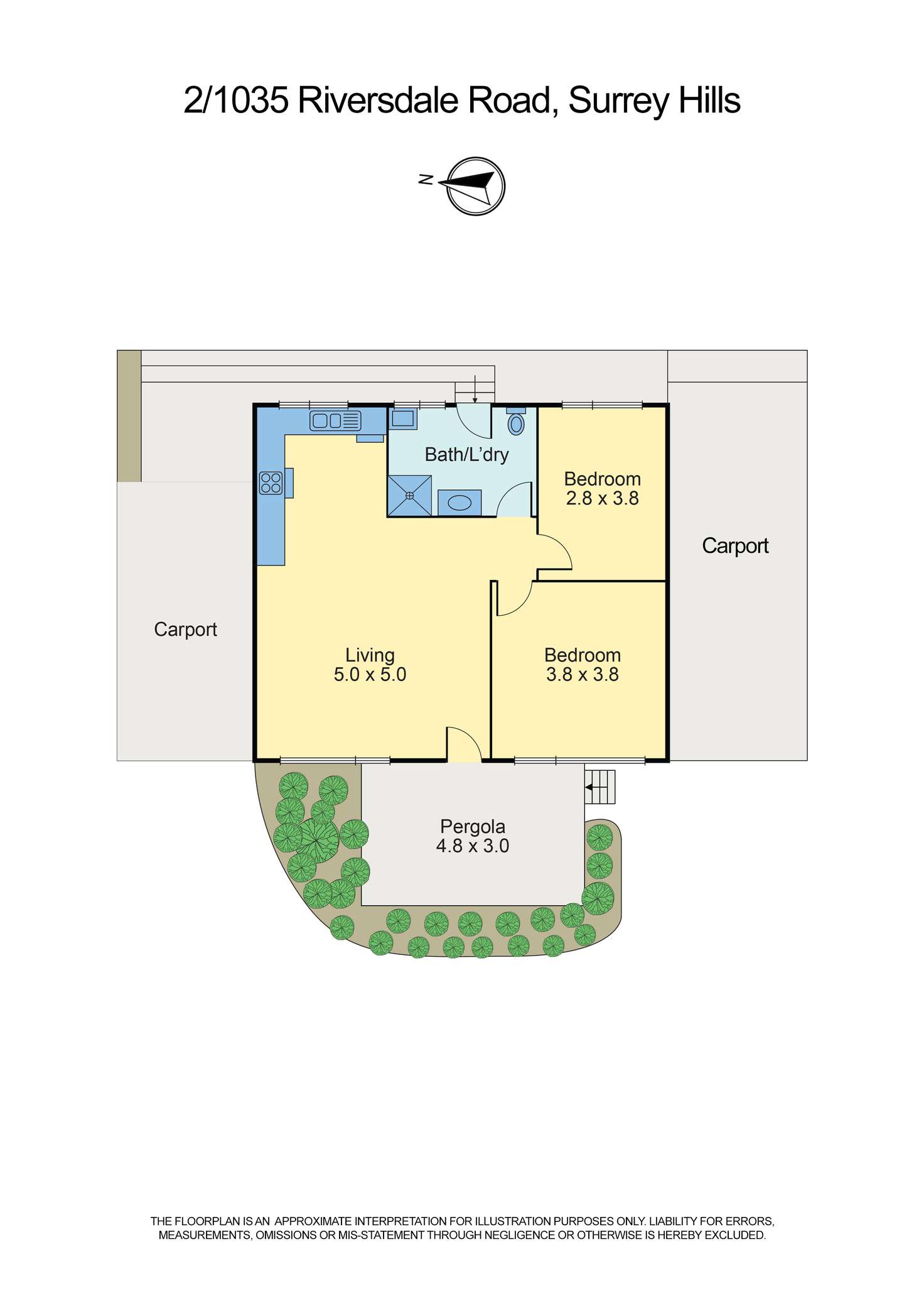 Floorplan of Homely unit listing, 2/1035 Riversdale Road, Surrey Hills VIC 3127