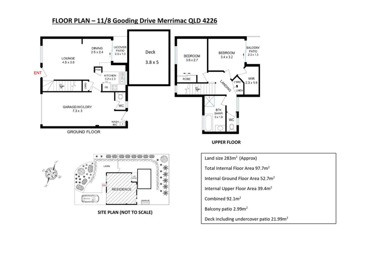 Floorplan of Homely townhouse listing, 11/8 Gooding Drive, Merrimac QLD 4226
