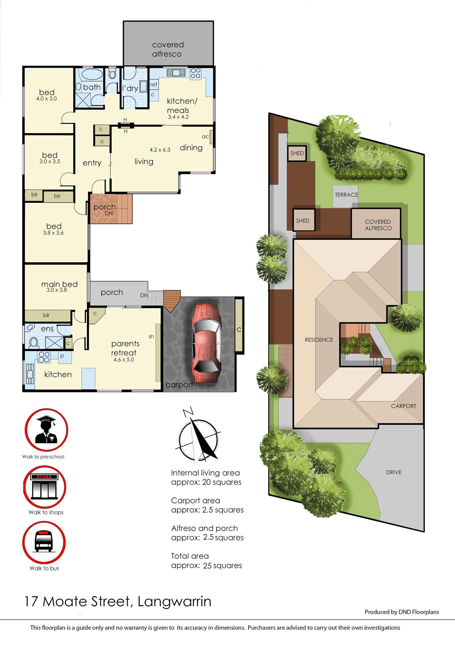 Floorplan of Homely house listing, 17 Moate Street, Langwarrin VIC 3910