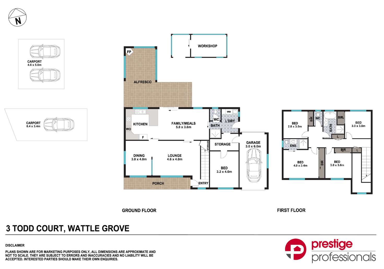 Floorplan of Homely house listing, 3 Todd Court, Wattle Grove NSW 2173