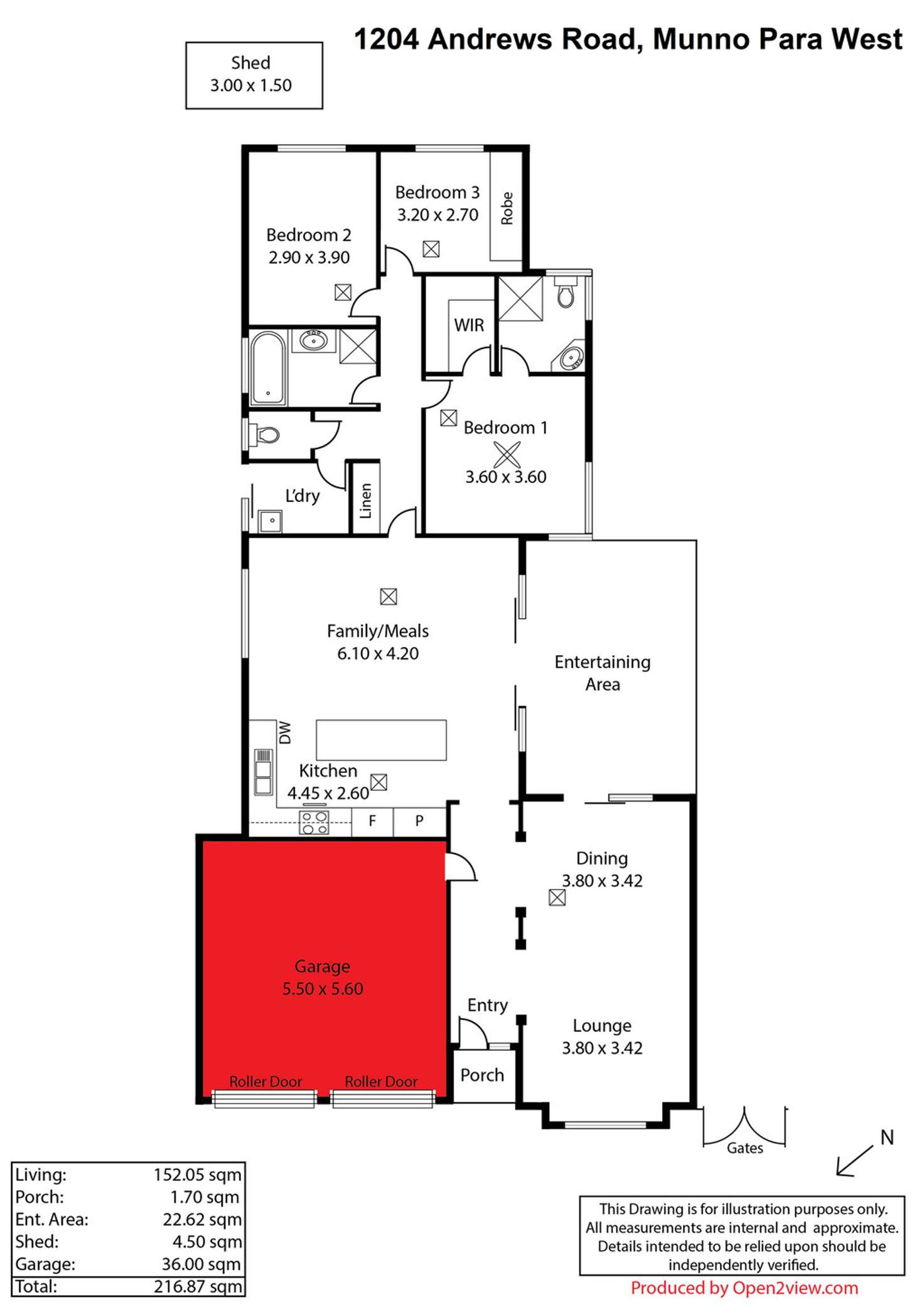 Floorplan of Homely house listing, 1204 Andrews Road, Munno Para West SA 5115