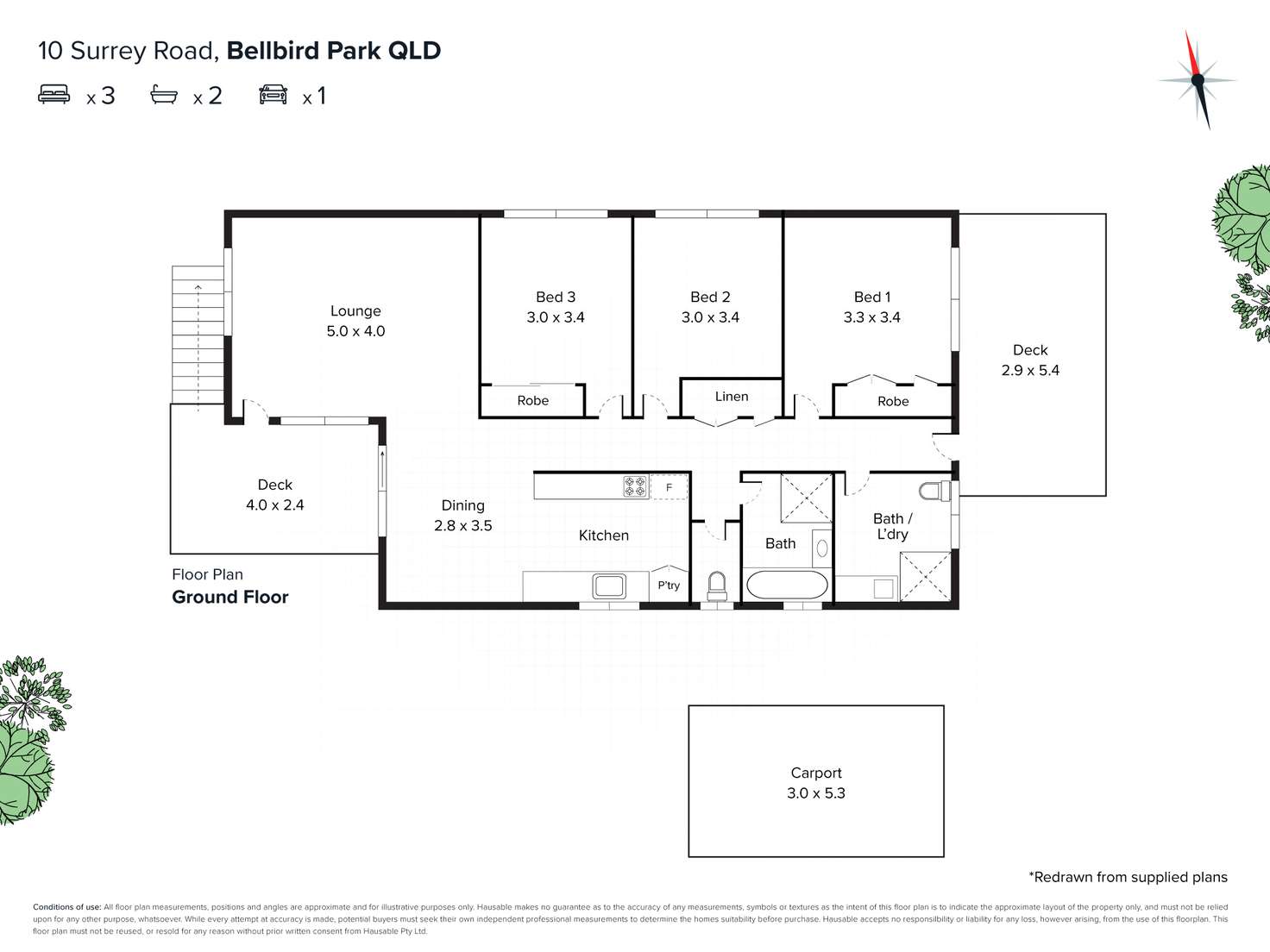 Floorplan of Homely house listing, 10 Surrey Road, Bellbird Park QLD 4300