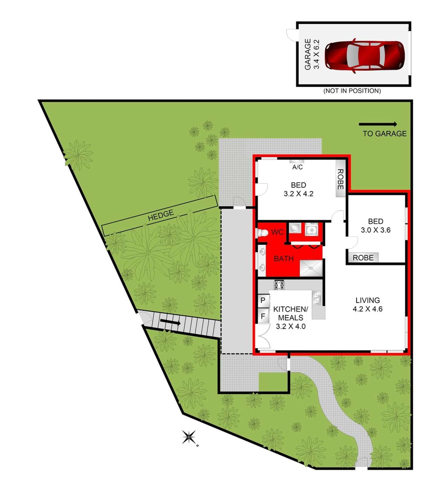Floorplan of Homely unit listing, 1/42 Sanglen Terrace, Belmont VIC 3216