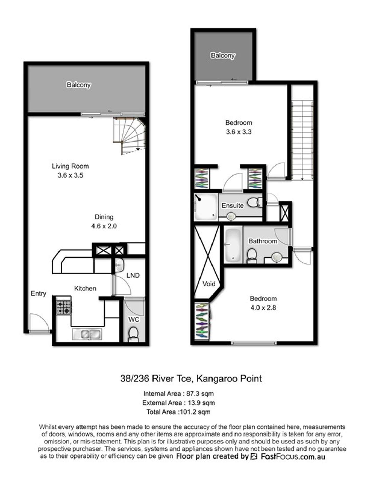 Floorplan of Homely apartment listing, 38/236 River Terrace, Kangaroo Point QLD 4169