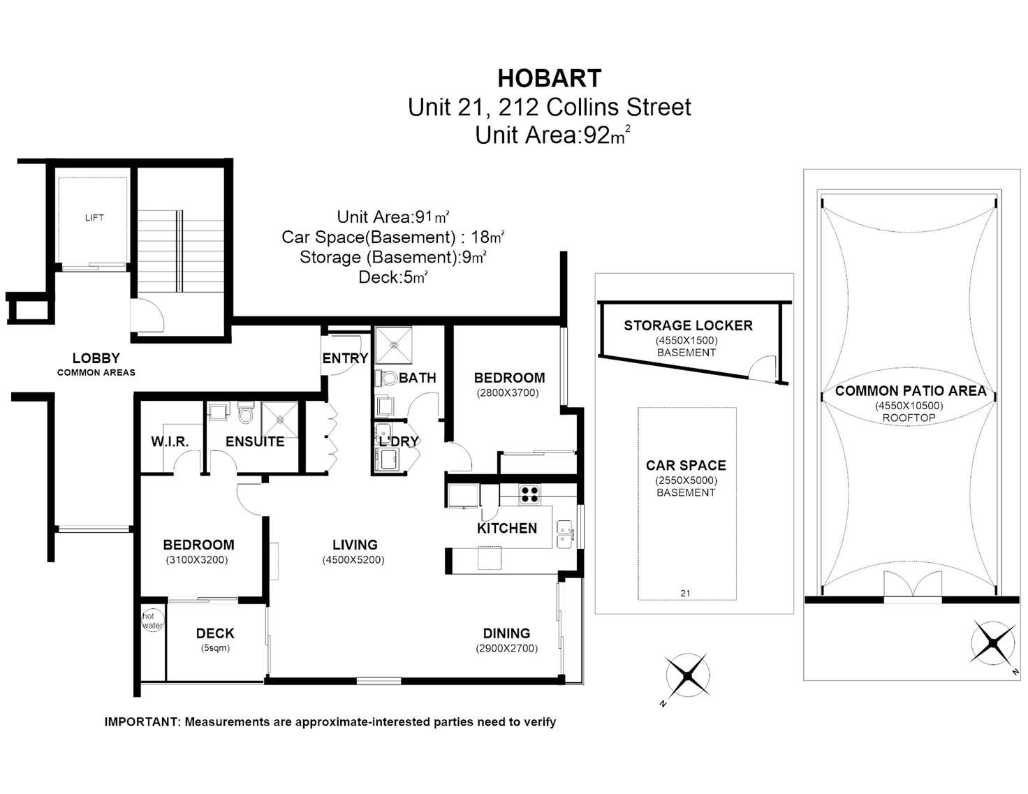 Floorplan of Homely unit listing, 21/212 Collins Street, Hobart TAS 7000