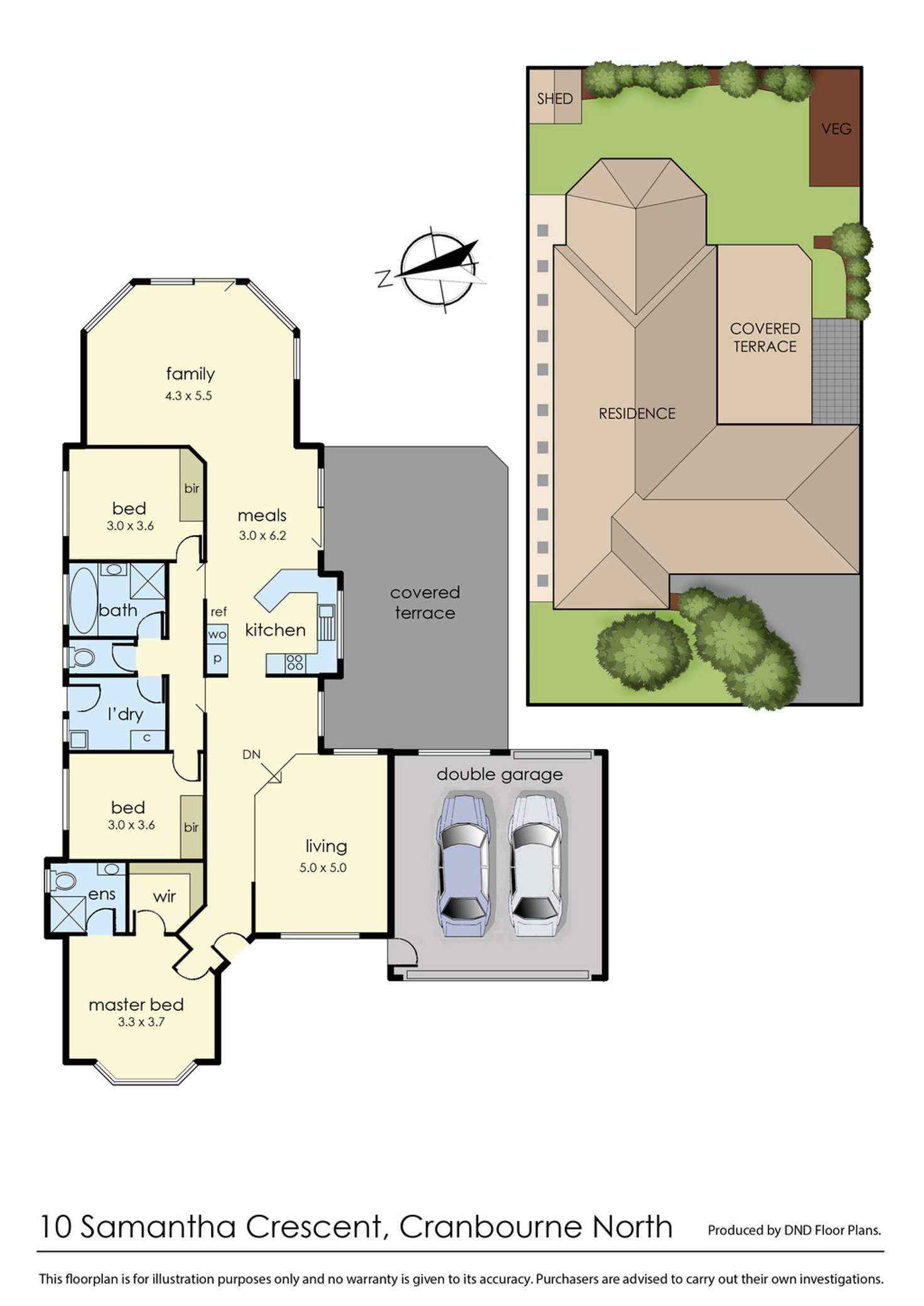 Floorplan of Homely house listing, 10 Samantha Crescent, Cranbourne North VIC 3977