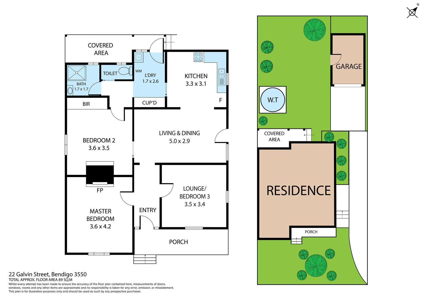 Floorplan of Homely house listing, 22 Galvin Street, Bendigo VIC 3550