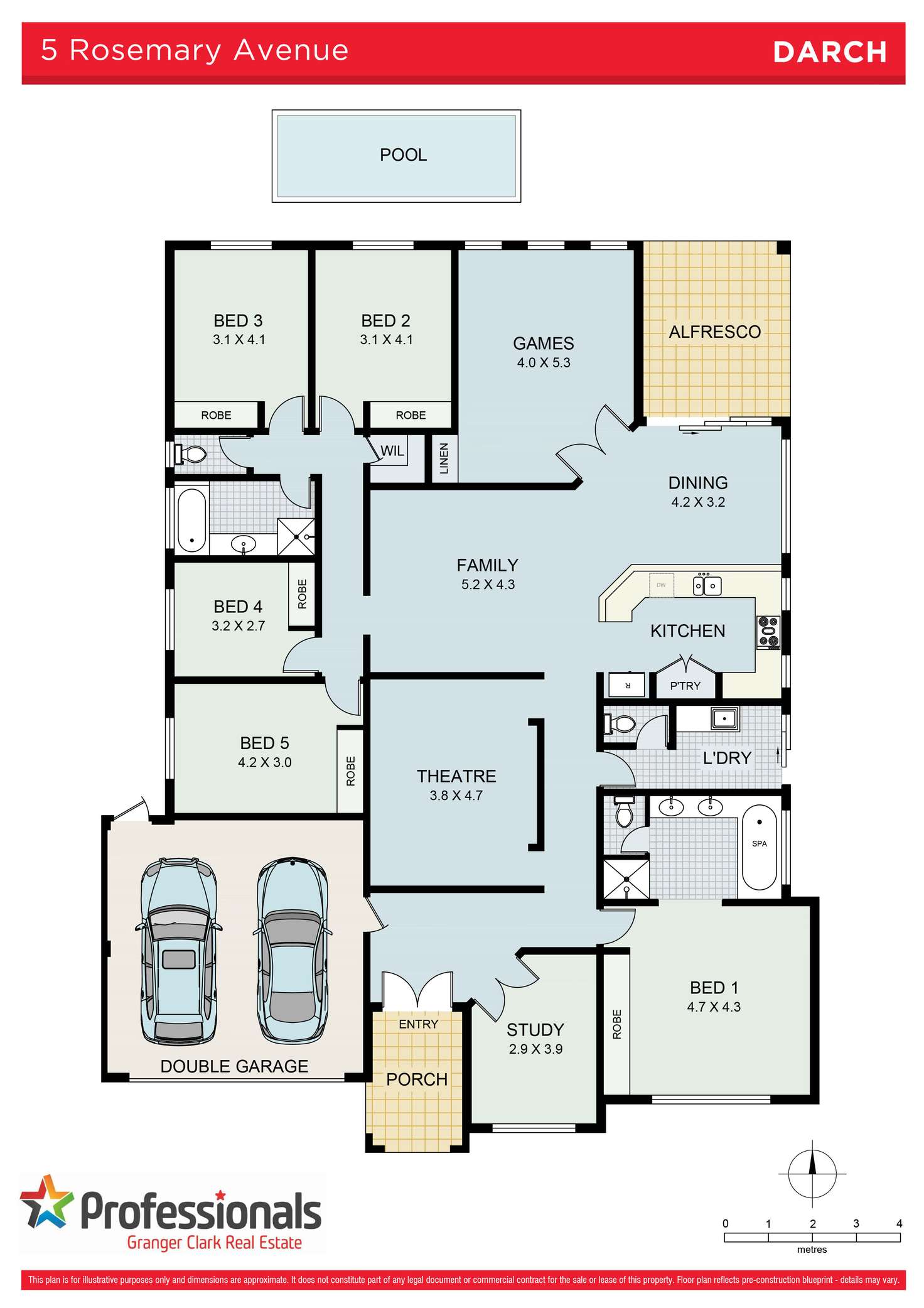 Floorplan of Homely house listing, 5 Rosemary Avenue, Darch WA 6065
