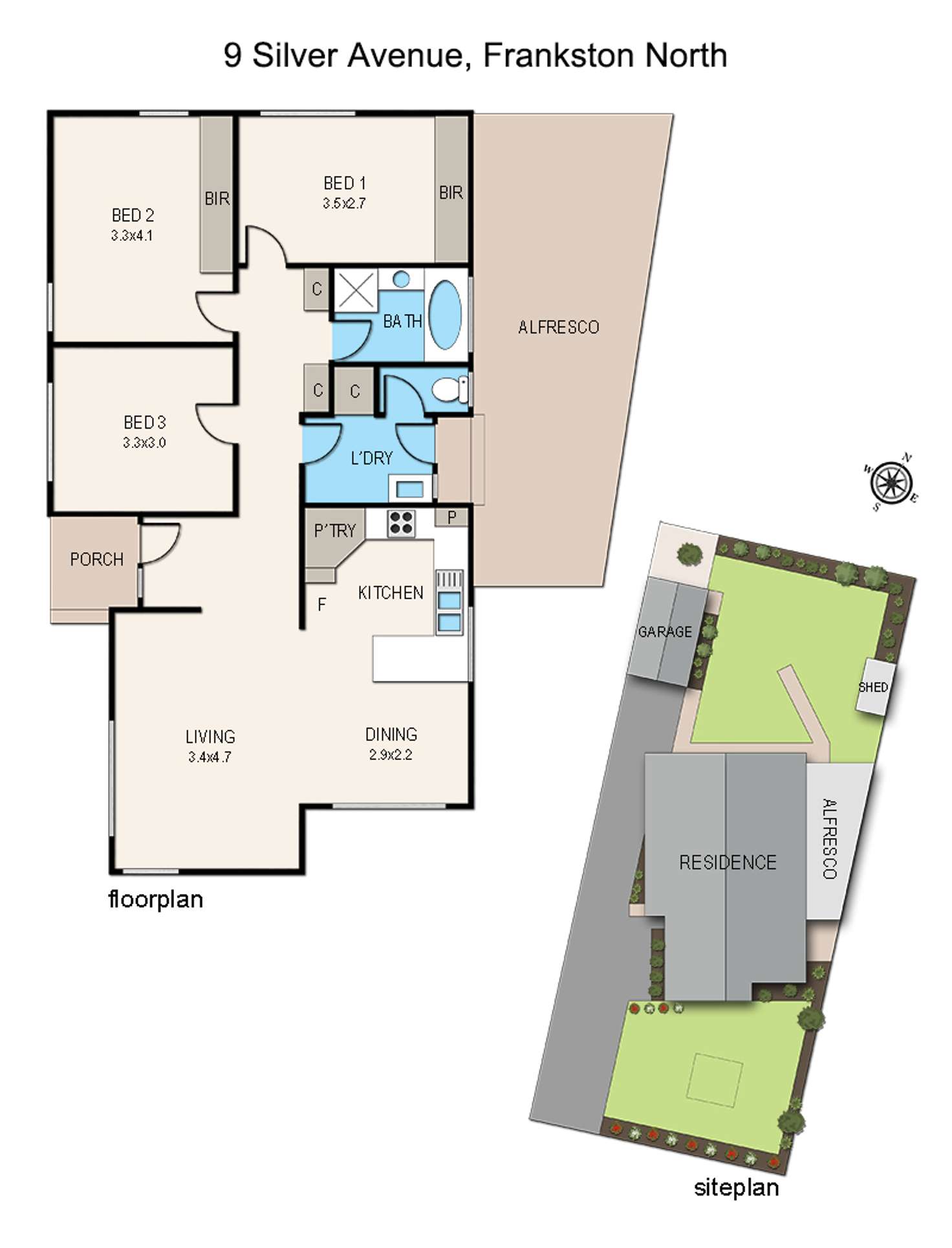 Floorplan of Homely house listing, 9 Silver Avenue, Frankston North VIC 3200