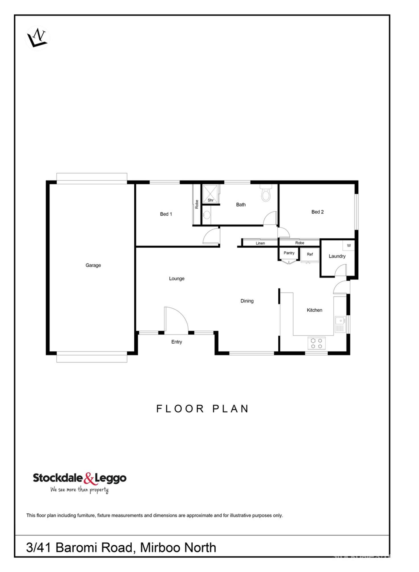 Floorplan of Homely townhouse listing, 3 / 41 Baromi Road, Mirboo North VIC 3871