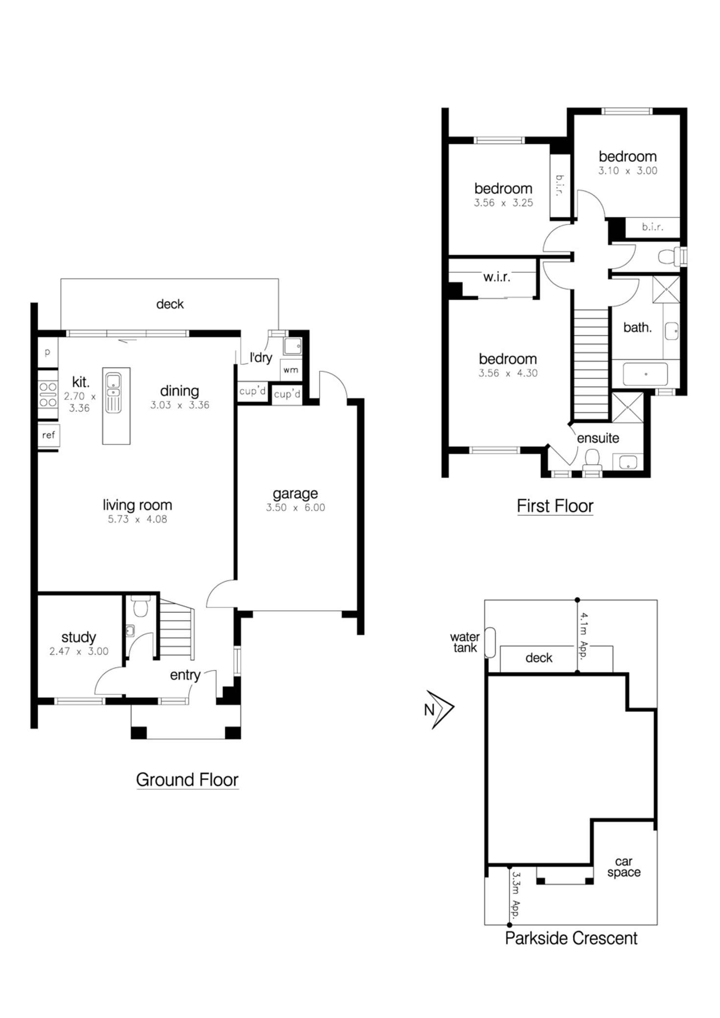Floorplan of Homely townhouse listing, 15 Parkside Crescent, Seaholme VIC 3018
