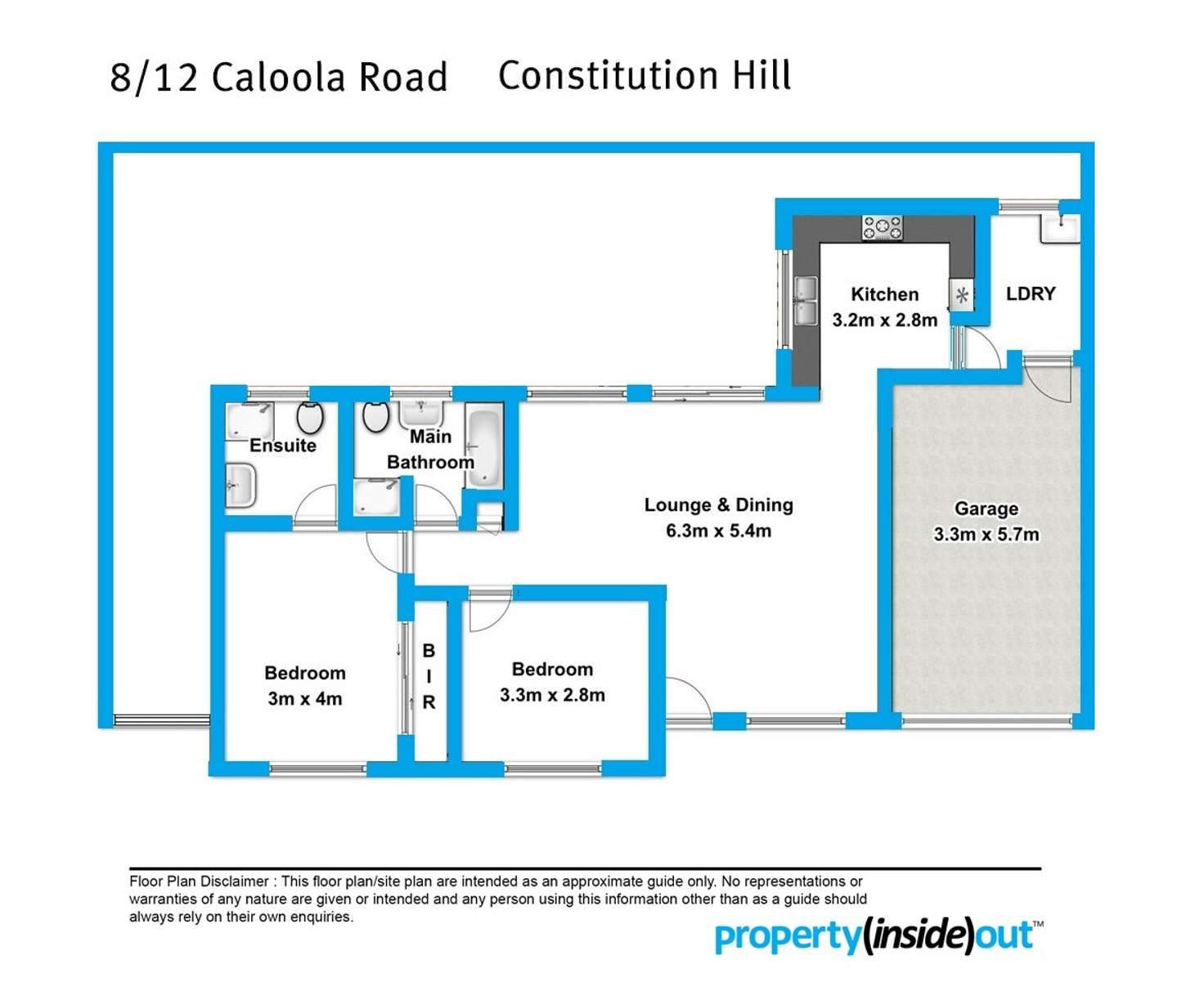 Floorplan of Homely villa listing, 8/12 Caloola Road, Constitution Hill NSW 2145