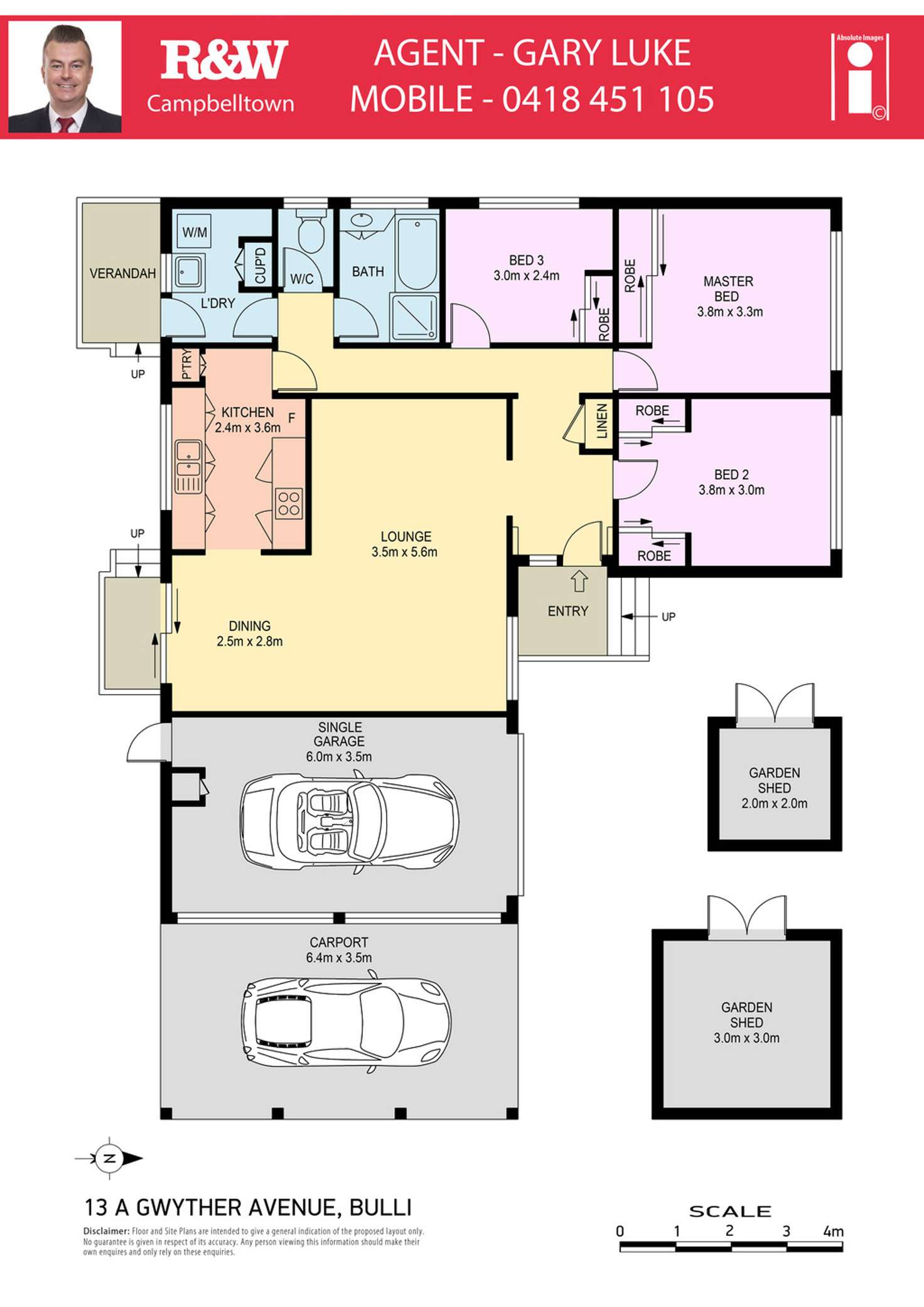 Floorplan of Homely house listing, 13A Gwyther Avenue, Bulli NSW 2516