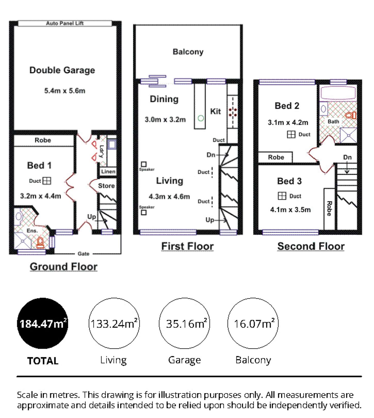 Floorplan of Homely townhouse listing, 102 Sturt Street, Adelaide SA 5000