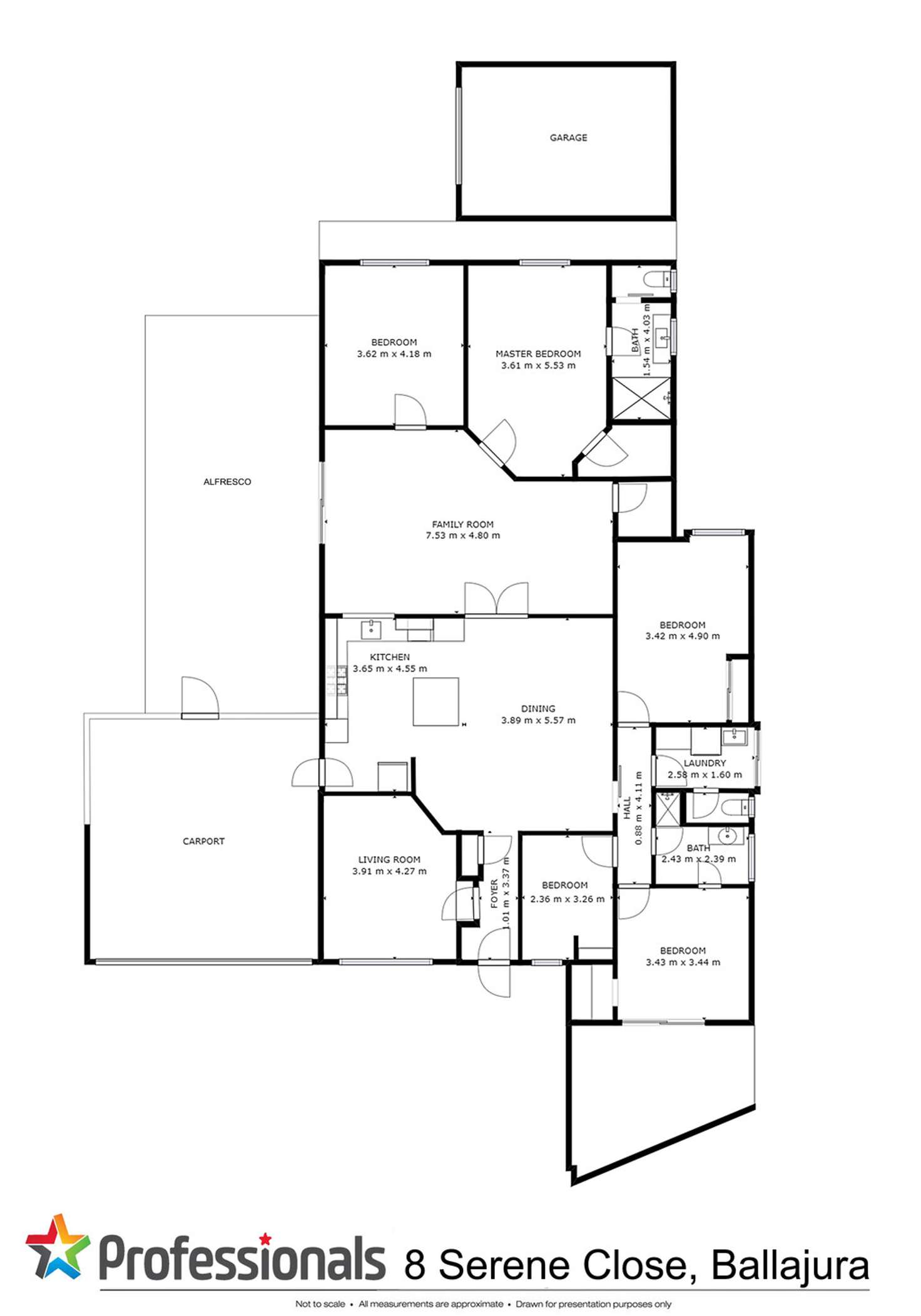 Floorplan of Homely house listing, 8 Serene Close, Ballajura WA 6066