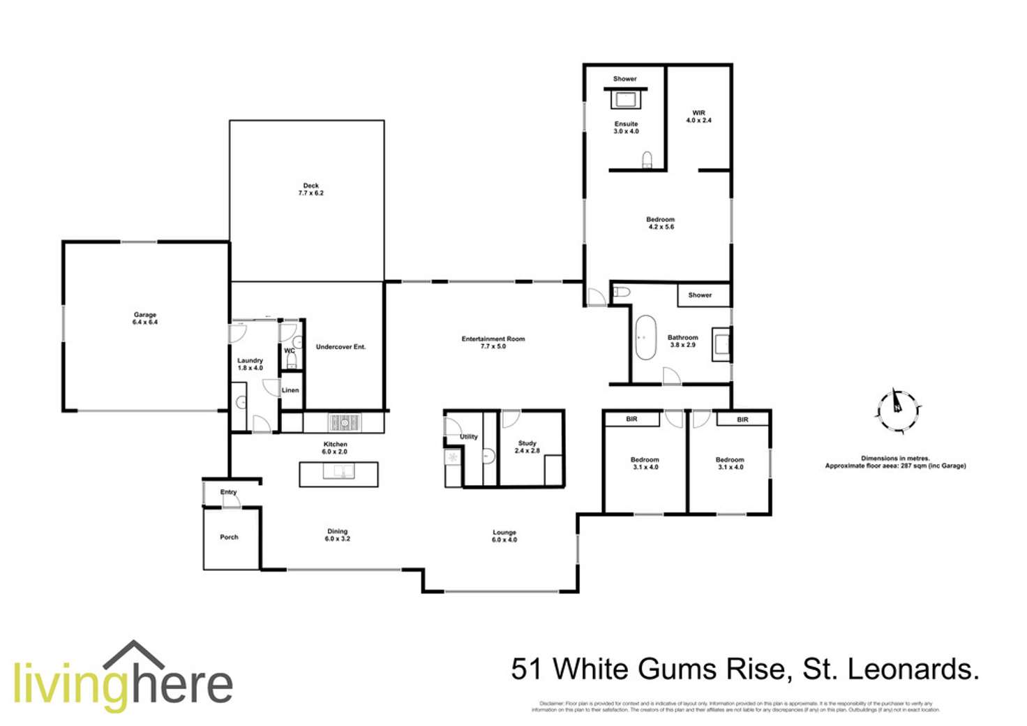 Floorplan of Homely house listing, 51 White Gum Rise, St Leonards TAS 7250