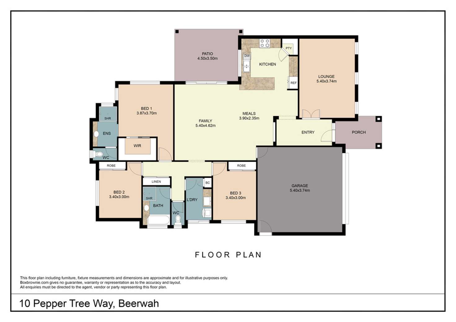 Floorplan of Homely house listing, 10 Pepper Tree Way, Beerwah QLD 4519