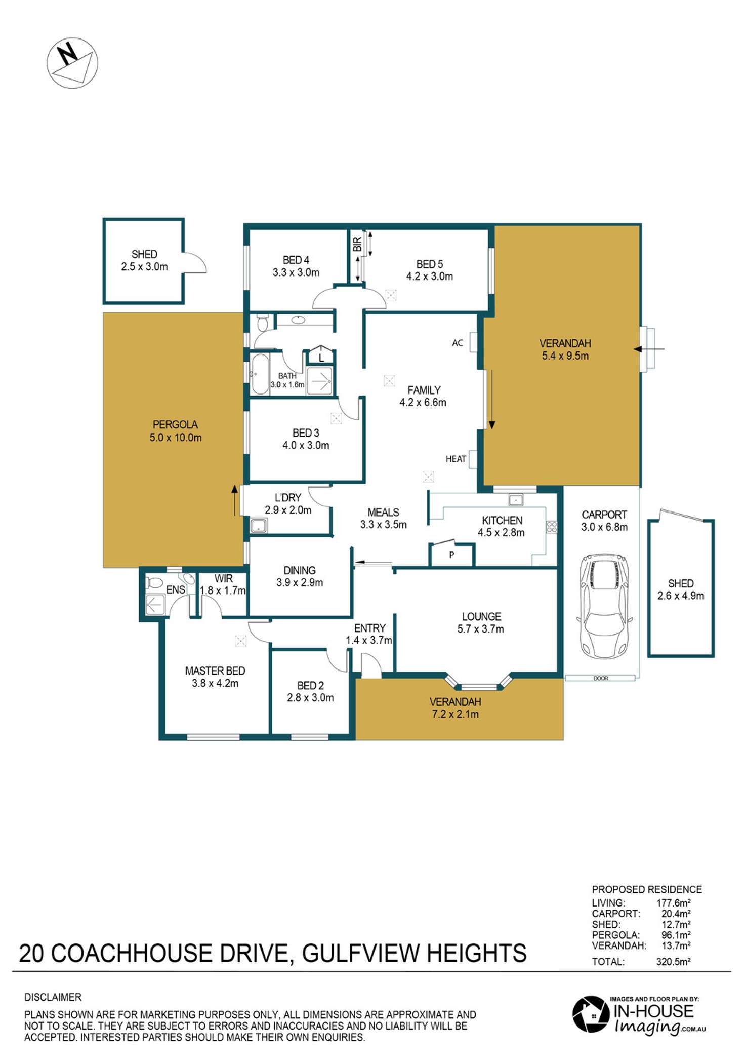 Floorplan of Homely house listing, 20 Coachhouse Drive, Gulfview Heights SA 5096