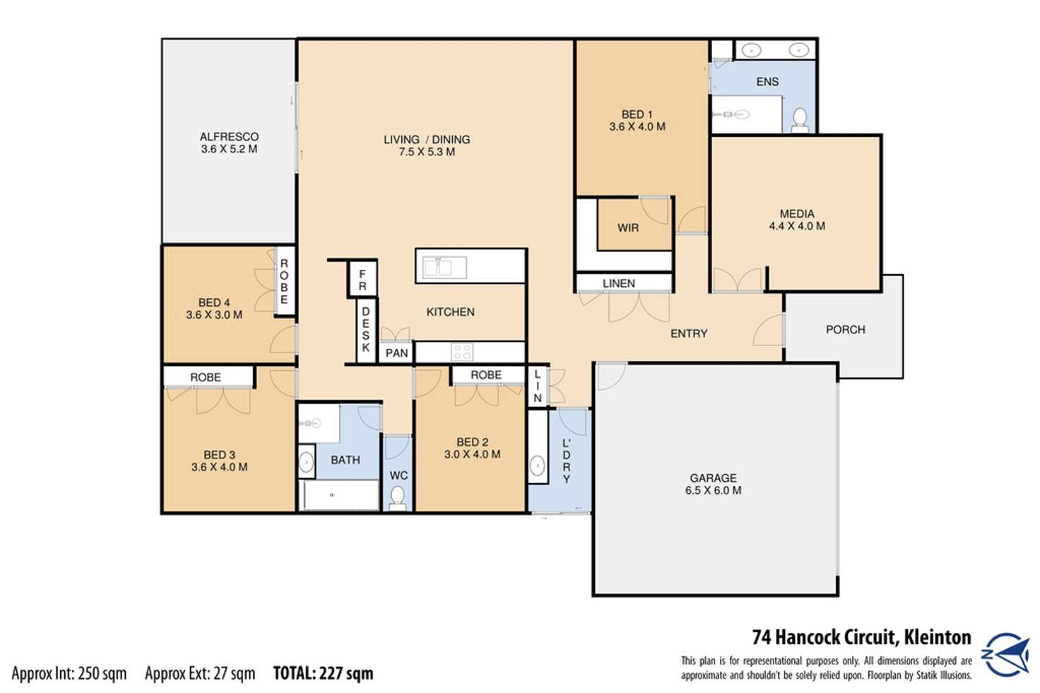 Floorplan of Homely house listing, 74 Hancock Circuit, Kleinton QLD 4352