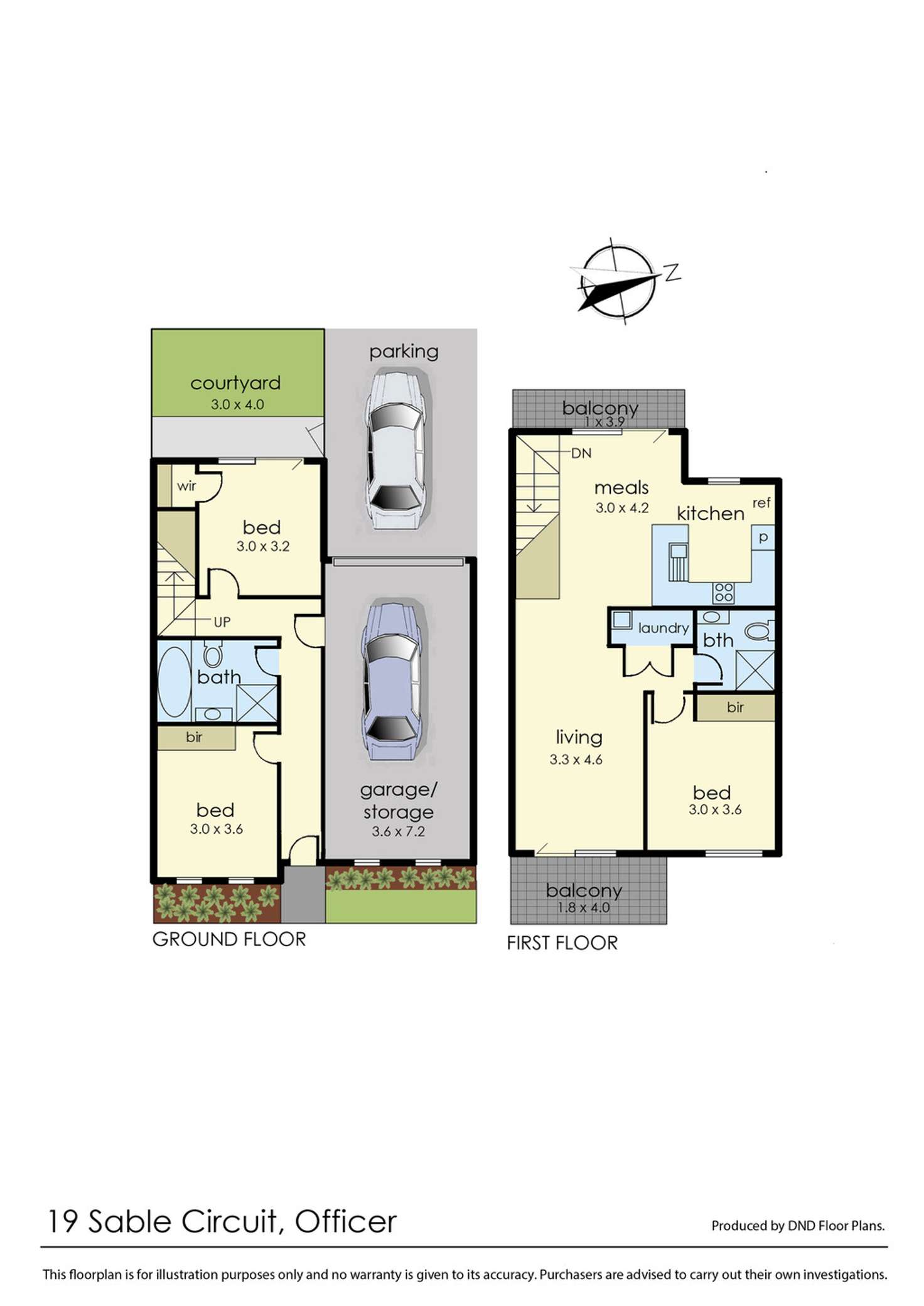 Floorplan of Homely townhouse listing, 19 Sable Circuit, Officer VIC 3809