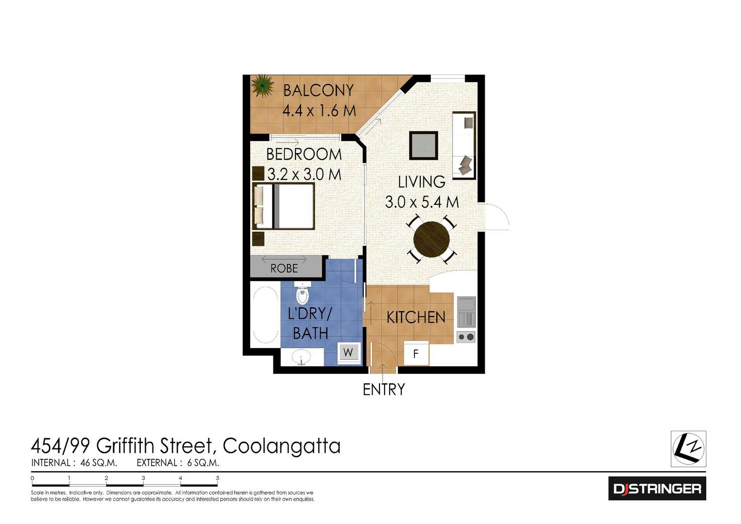 Floorplan of Homely unit listing, 454/99 Griffith Street, Coolangatta QLD 4225