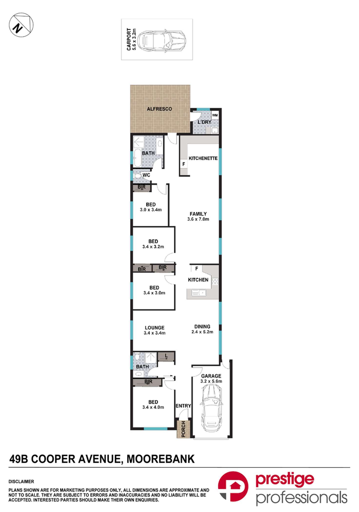 Floorplan of Homely house listing, 49B Cooper Avenue, Moorebank NSW 2170