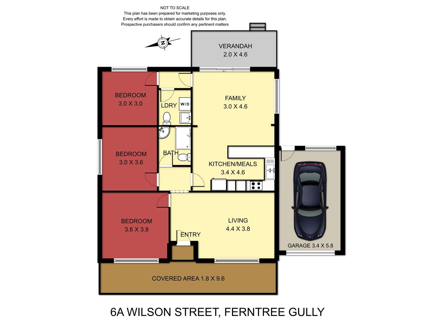 Floorplan of Homely house listing, 6A Wilson Street, Ferntree Gully VIC 3156