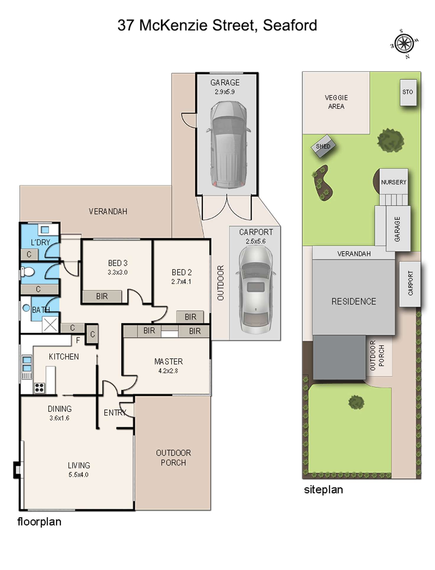 Floorplan of Homely house listing, 37 McKenzie Street, Seaford VIC 3198
