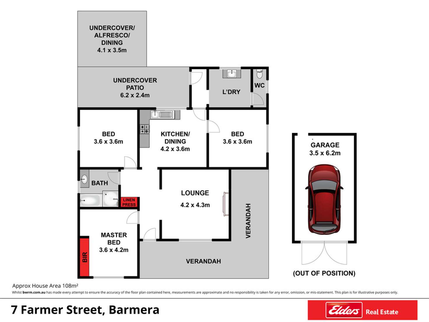 Floorplan of Homely house listing, 7 Farmer Street, Barmera SA 5345