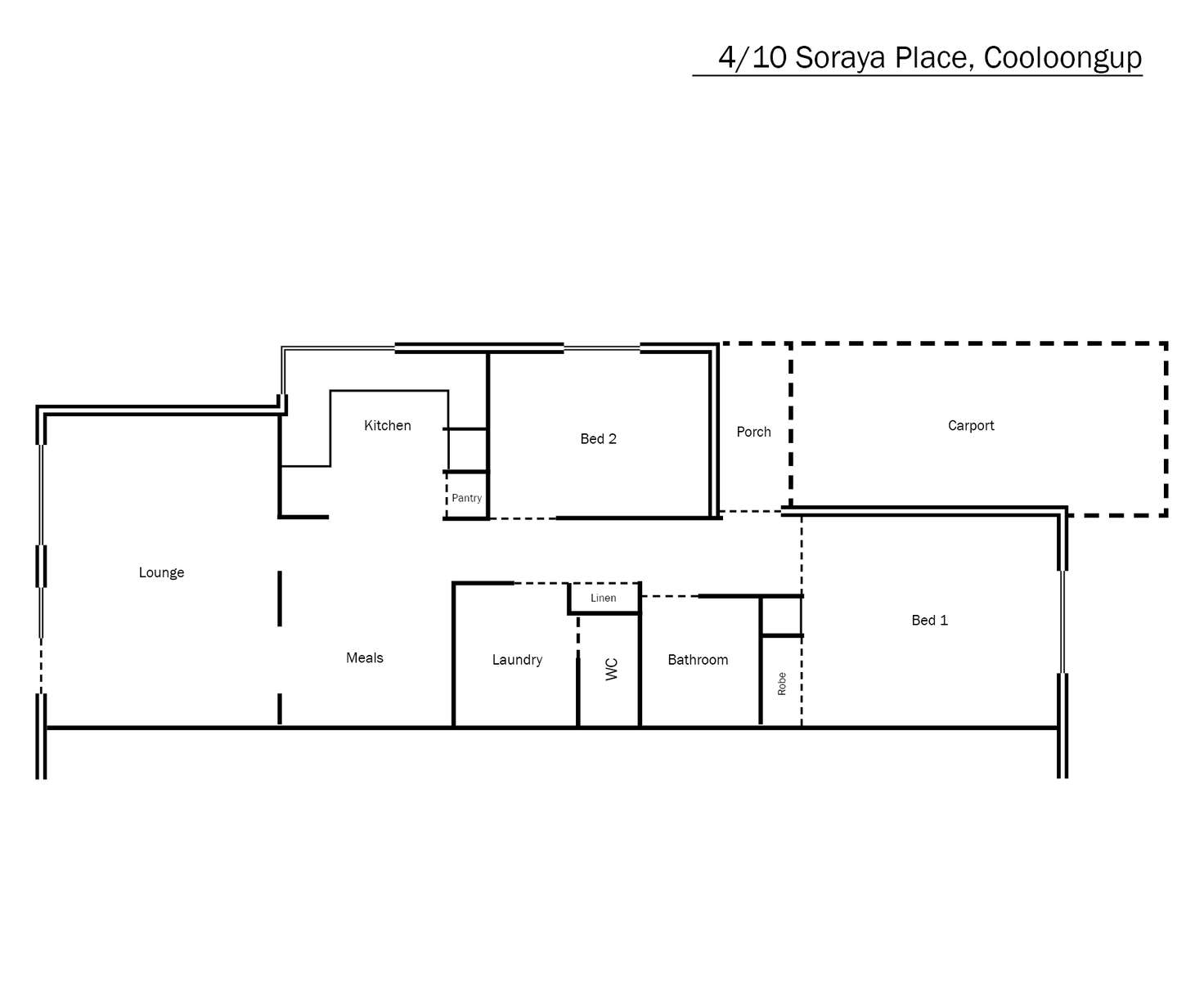 Floorplan of Homely unit listing, 4/10 Soraya Place, Cooloongup WA 6168